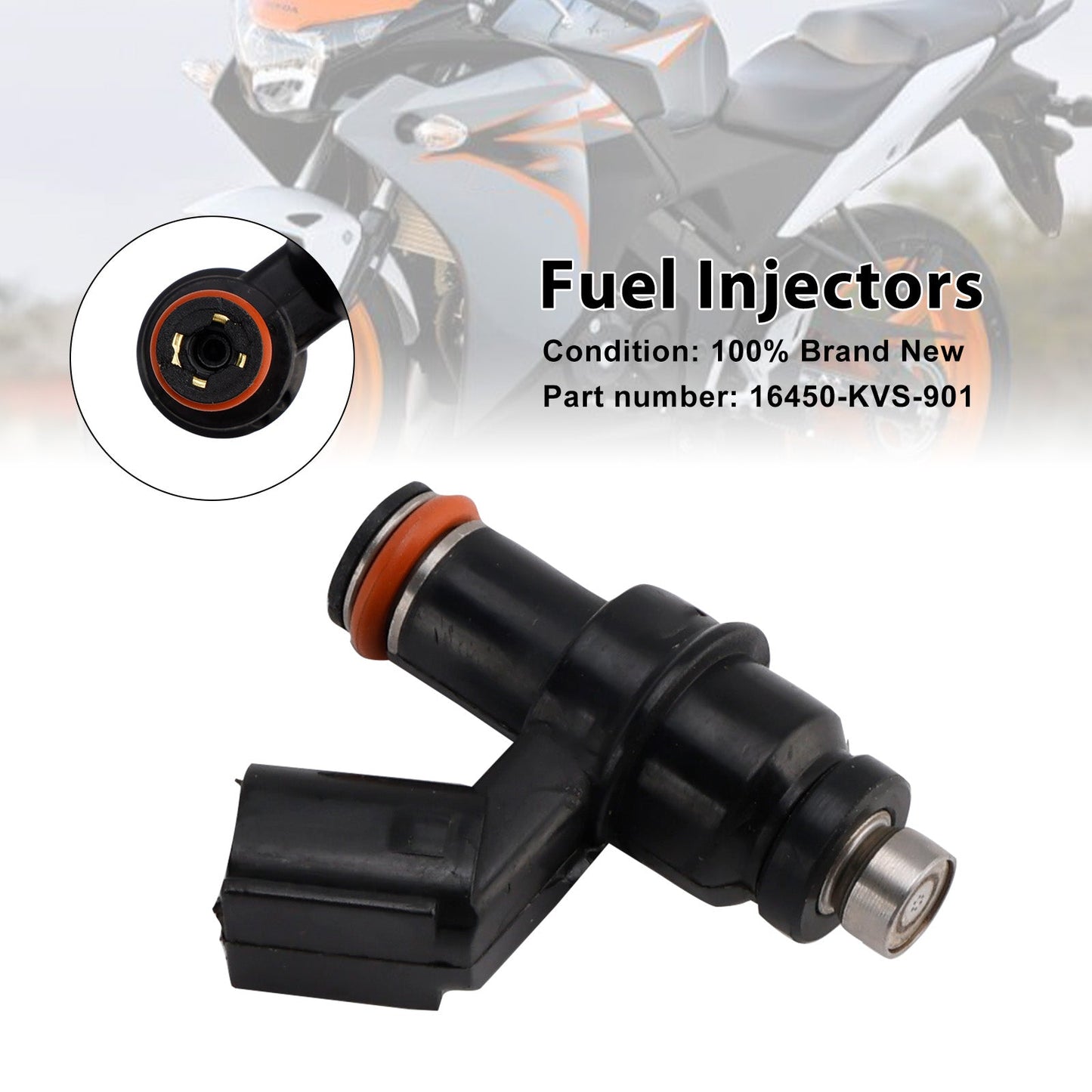 2011-2020 Honda CBR125R CBR125 CBR125RS CBR125RT Fuel Injectors 16450-KVS-901