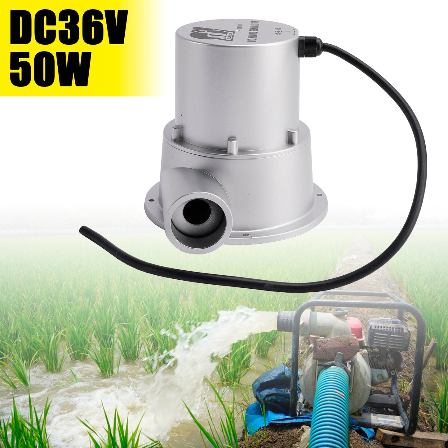 24V Water Flow Turbine Hydroelectric Generator DC36V 36W/50W AC Power Generation