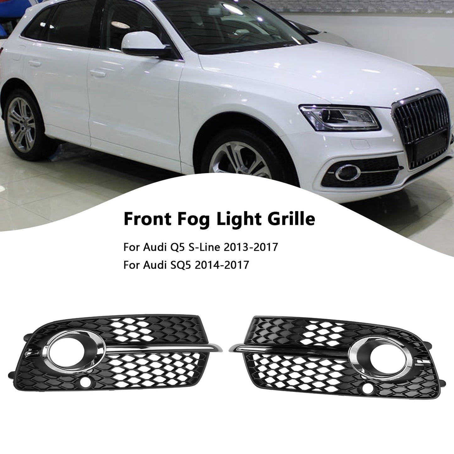 2014-2017 Audi SQ5 Front Bumper Fog Light Grille 8R0807681S