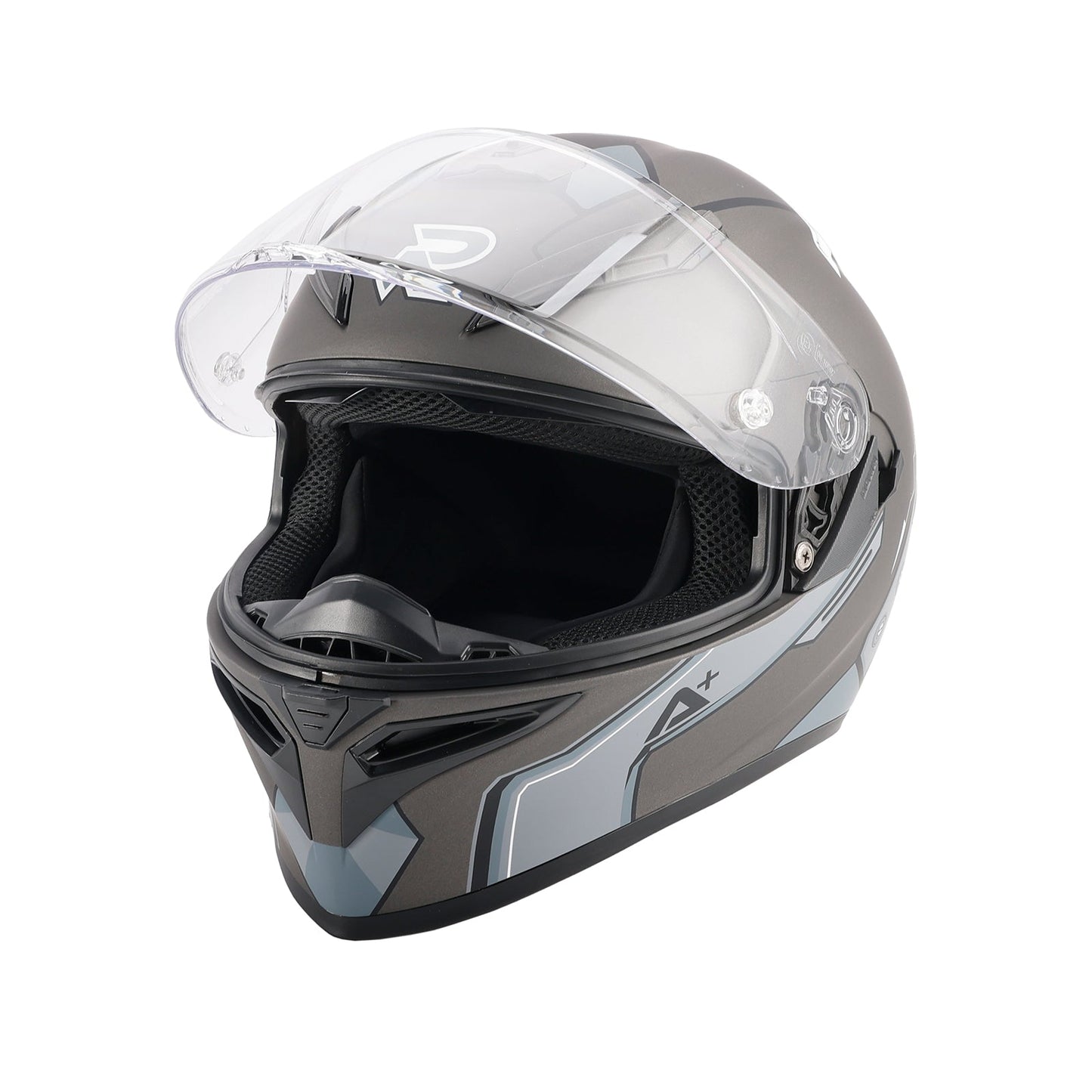 DOT Motorcycle Helmet Adult Street Full Face Gray White