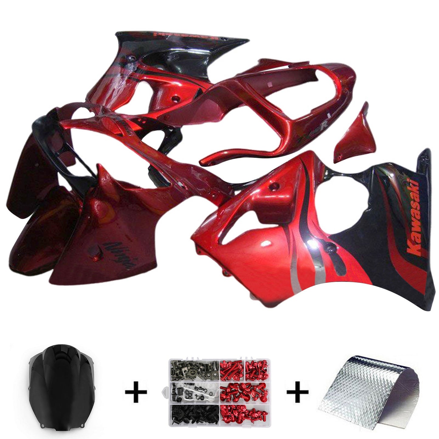 2000-2002 Kawasaki ZX6R 636 2005-2008 ZZR600 Injection Fairing Kit Bodywork