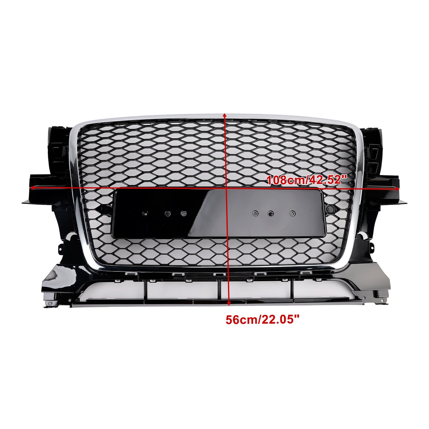 Chrome/Black Front Bumper Grill Grille 8R0853651B Fit Audi Q5 2009-2012
