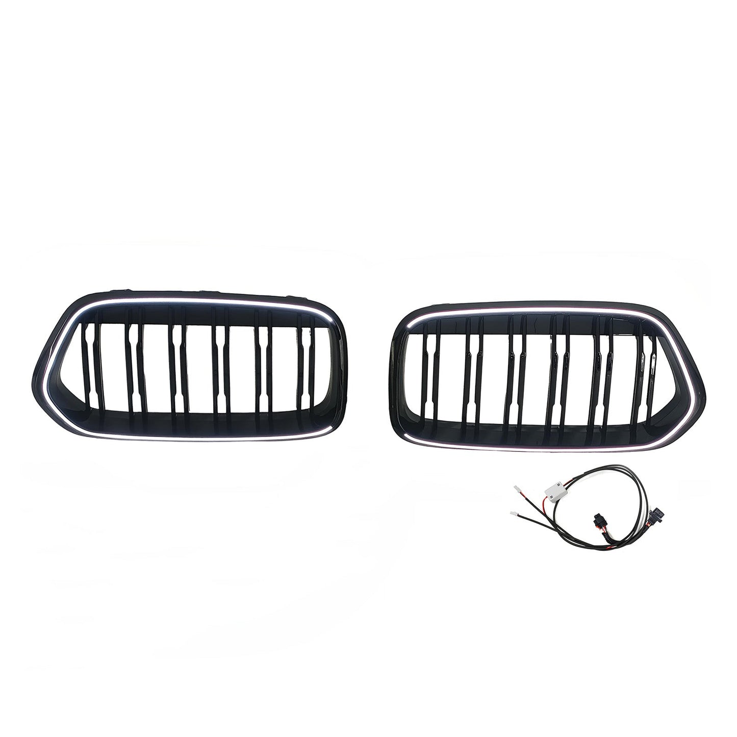 2018-2023 Fit BMW X2 Series F39 Black Front Bumper Grill Grille Double Slat