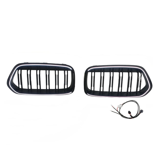 2018-2023 Fit BMW X2 Series F39 Black Front Bumper Grill Grille Double Slat