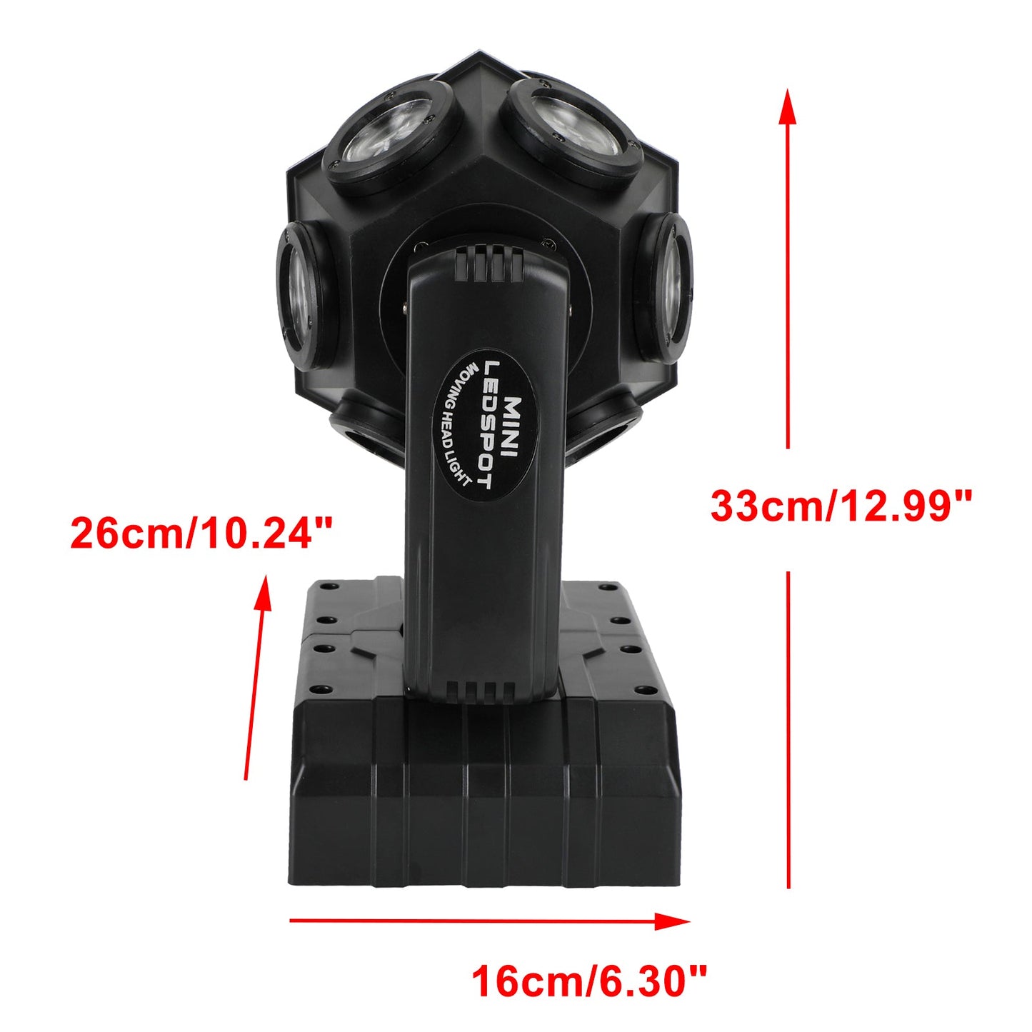 200W Moving Heads DJ Lights 12 LED Rotating Beam Moving Heads Stage Light RGBW DMX 512 DJ Lights for Disco/Party