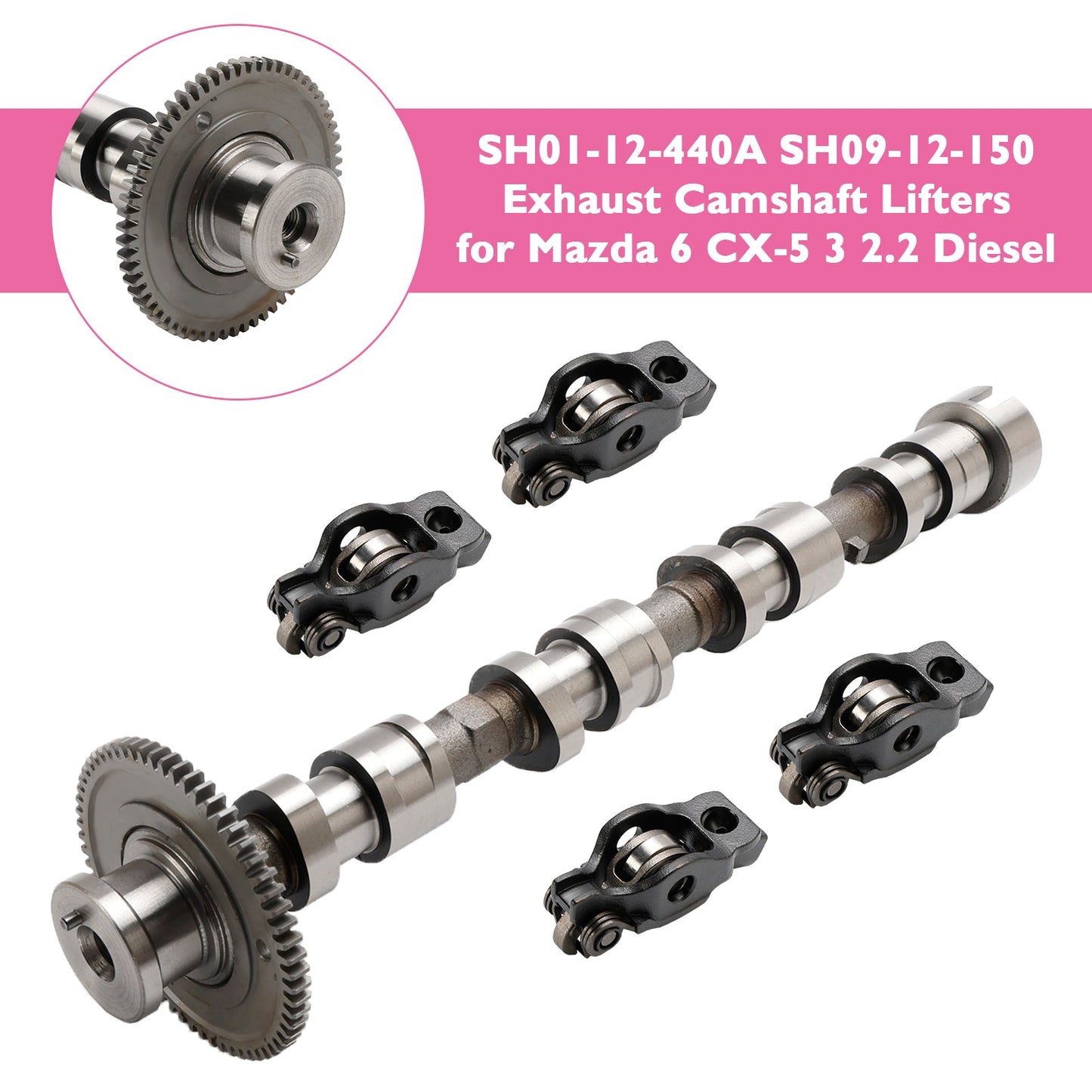 2012-2017 Mazda 3 BM BN 2.2 D Exhaust Camshaft Lifters SH01-12-440A SH09-12-150