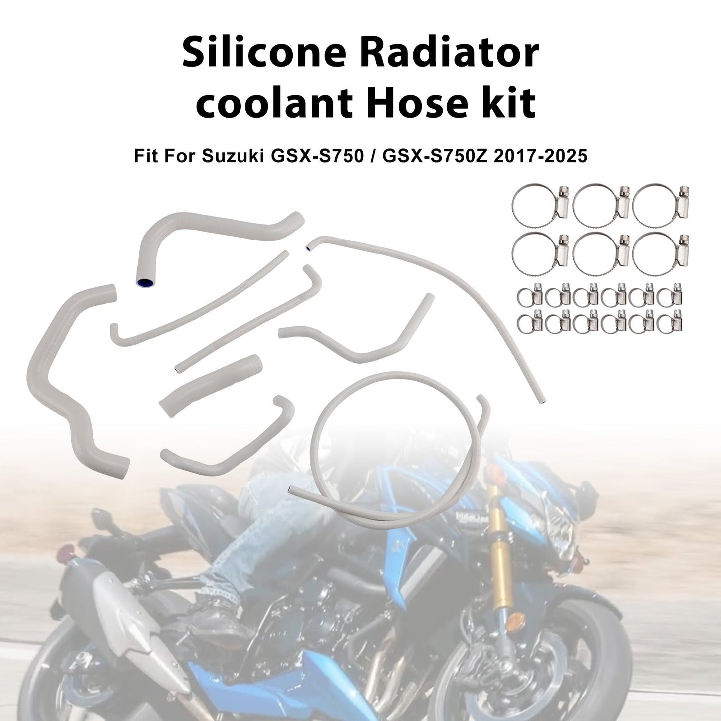 2017-2025 Suzuki GSX-S750/Z Silicone Radiator coolant Hose kit