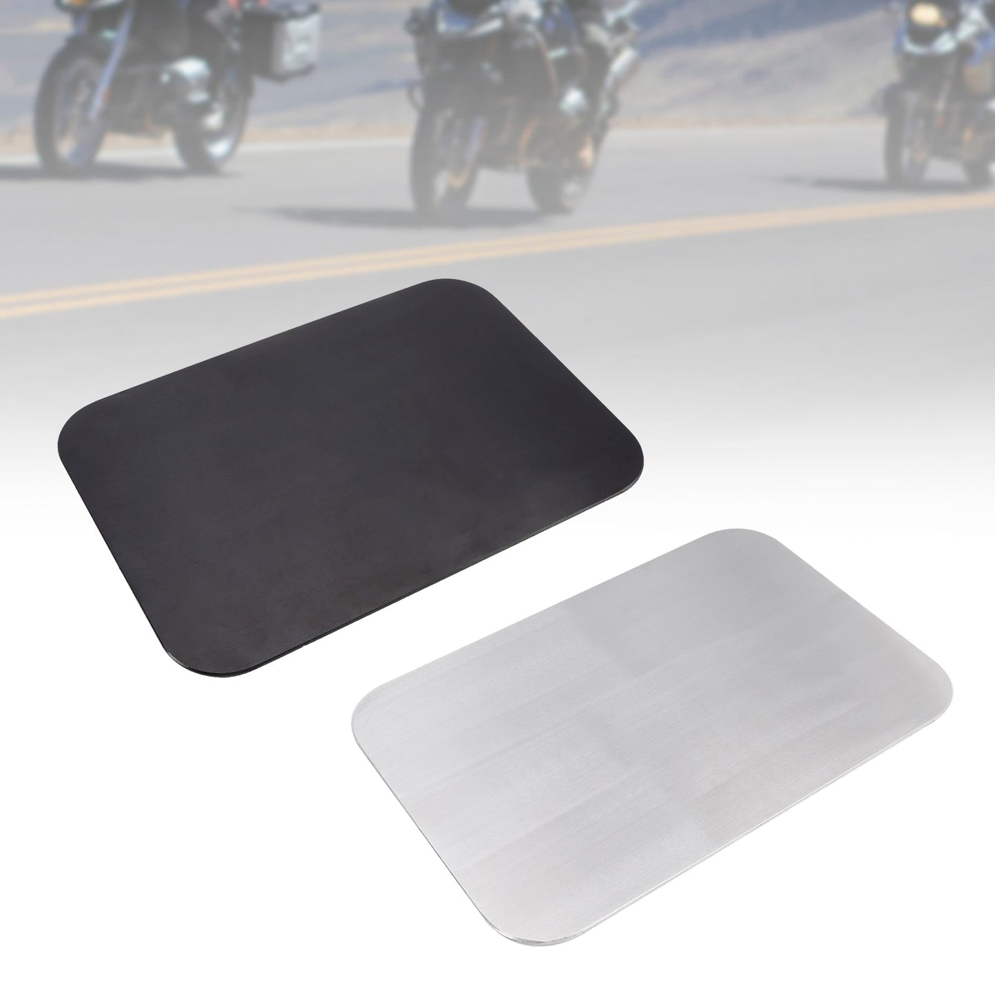 Quadrilateral Blank Aluminum Alloy License Plate DIY Universal fit for Motorcycle