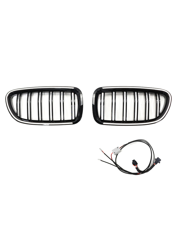 11.2009-02.2017 BMW 5-Series F11 Touring Kidney Bumper Grille Grill Gloss Black 51137203203 51137203204