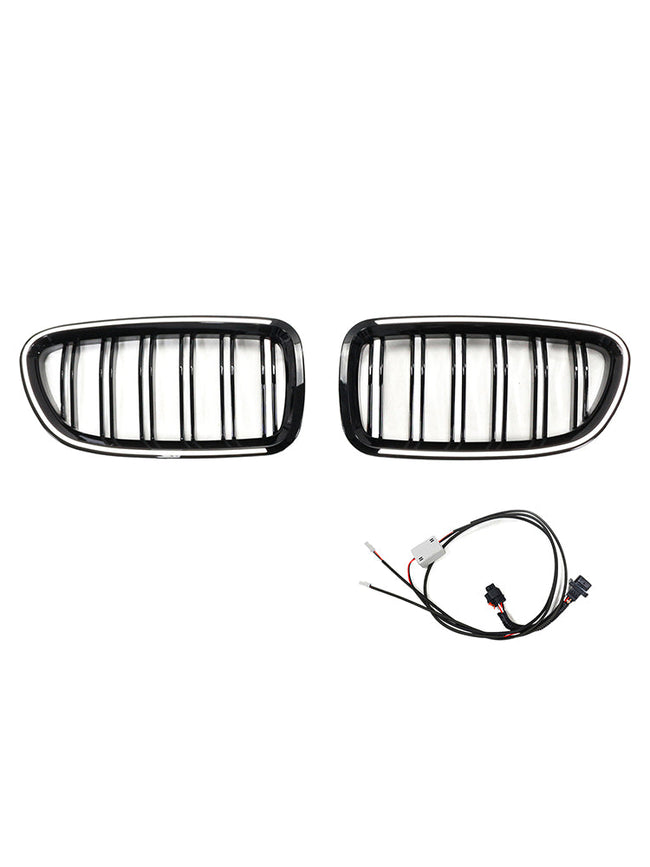 11.2009-02.2017 BMW 5-Series F11 Touring Kidney Bumper Grille Grill Gloss Black 51137203203 51137203204