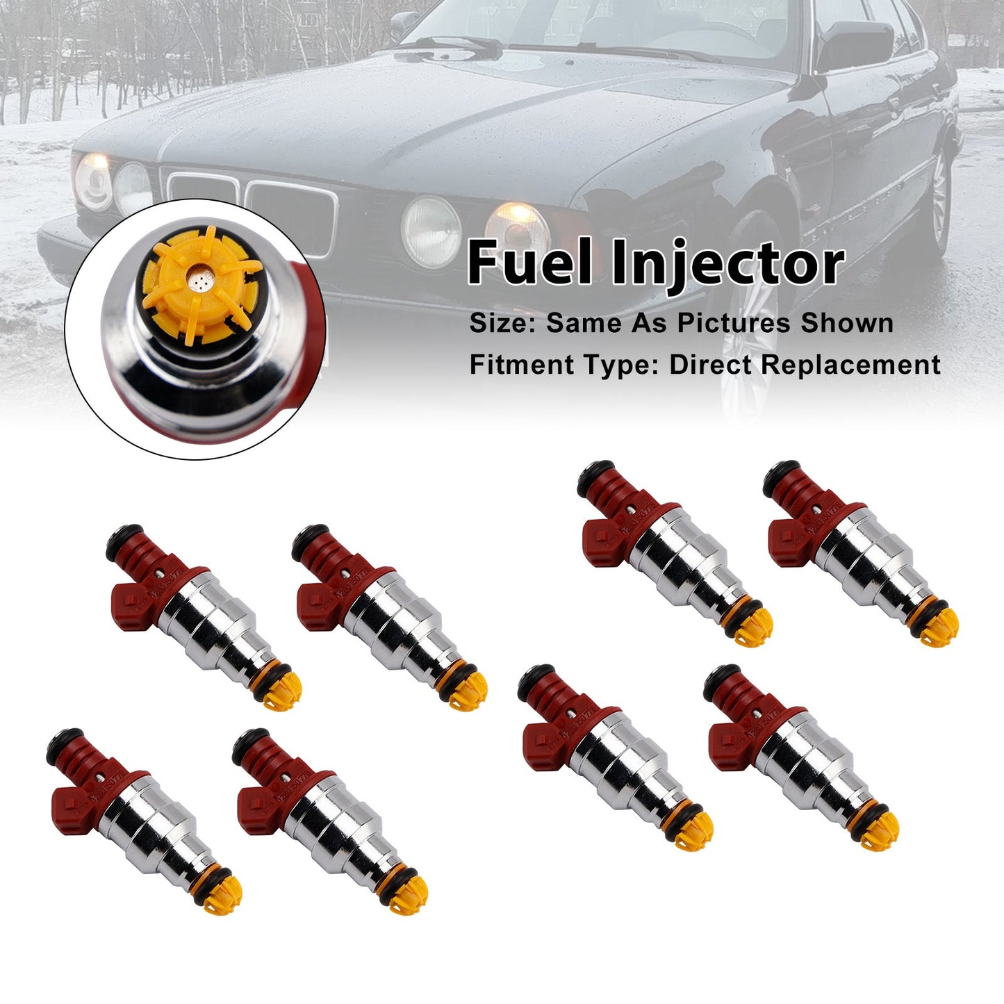 For 1997-1998 BMW 540i 740i 4.4L V8 8PCS Fuel Injector 1466396