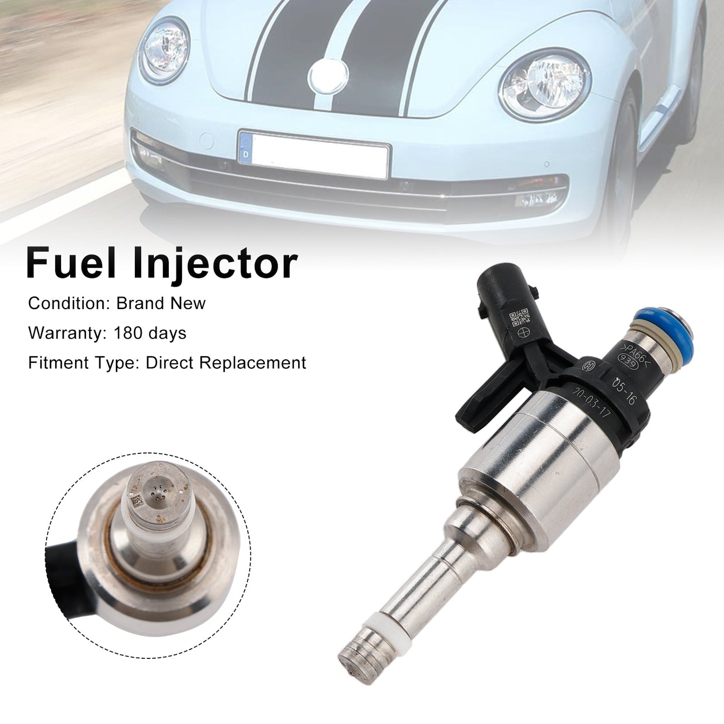 1PCS Fuel Injector 0261500792 Fit VW Beetle Golf Jetta Tiguan 2.0L 06A906036Q