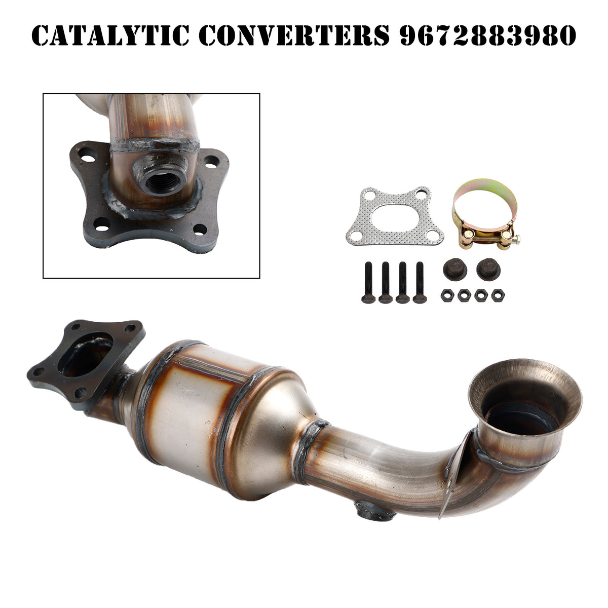 Catalytic Converter 9822117480 Fits For Peugeot 108 208 301 308 II 1.2 VTi