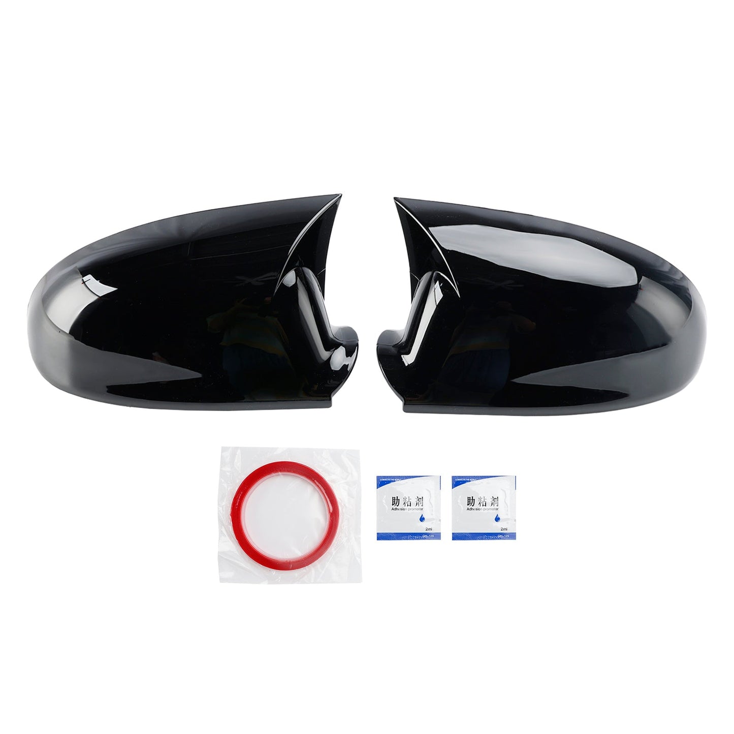 Gloss Black Wing Door Mirror Cover Caps Left + Right Fit for VW Jetta 2005-2011