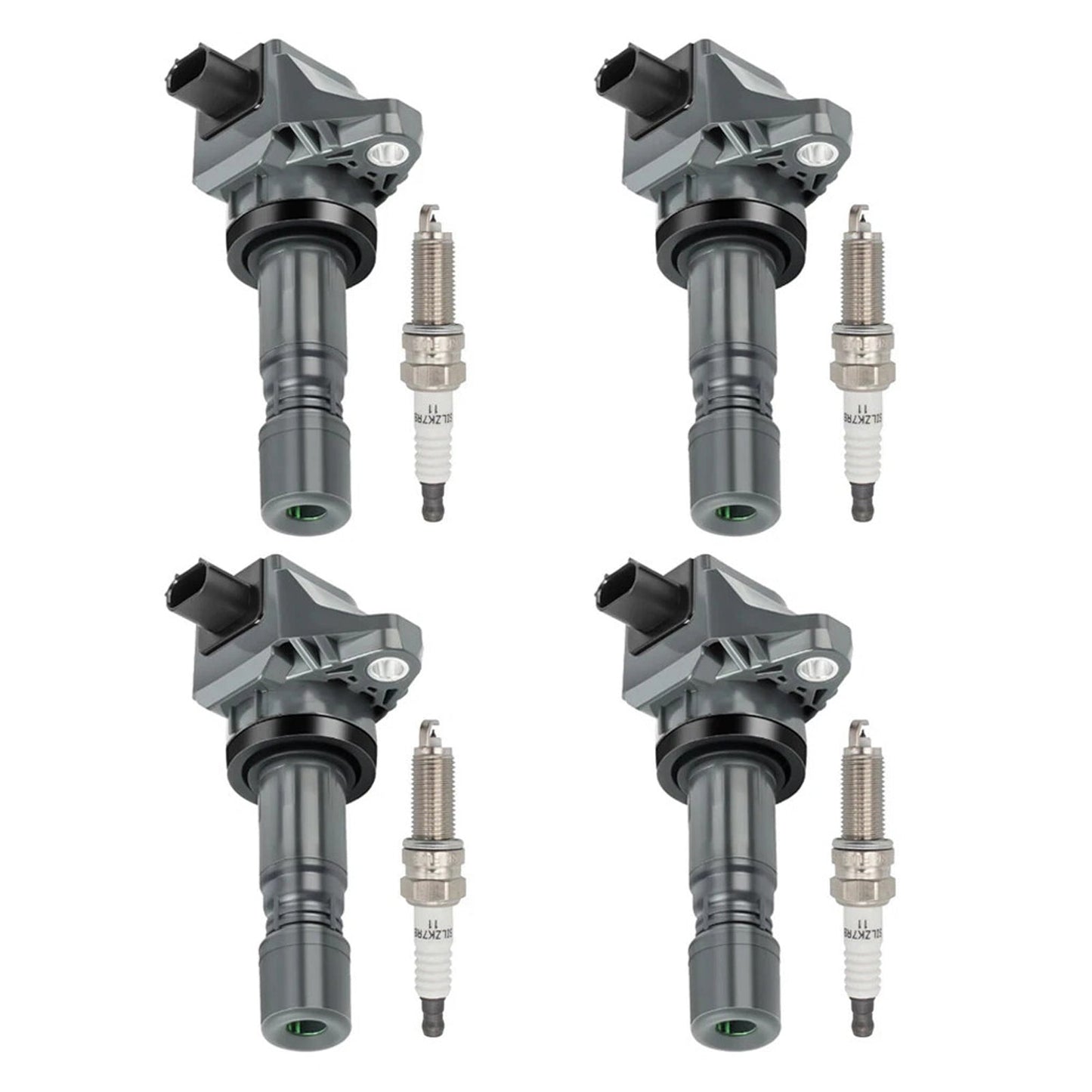 4x Ignition Coil+4x Spark Plug UF672 For Acura ILX 2.0L Honda Civic HR-V 1.8L
