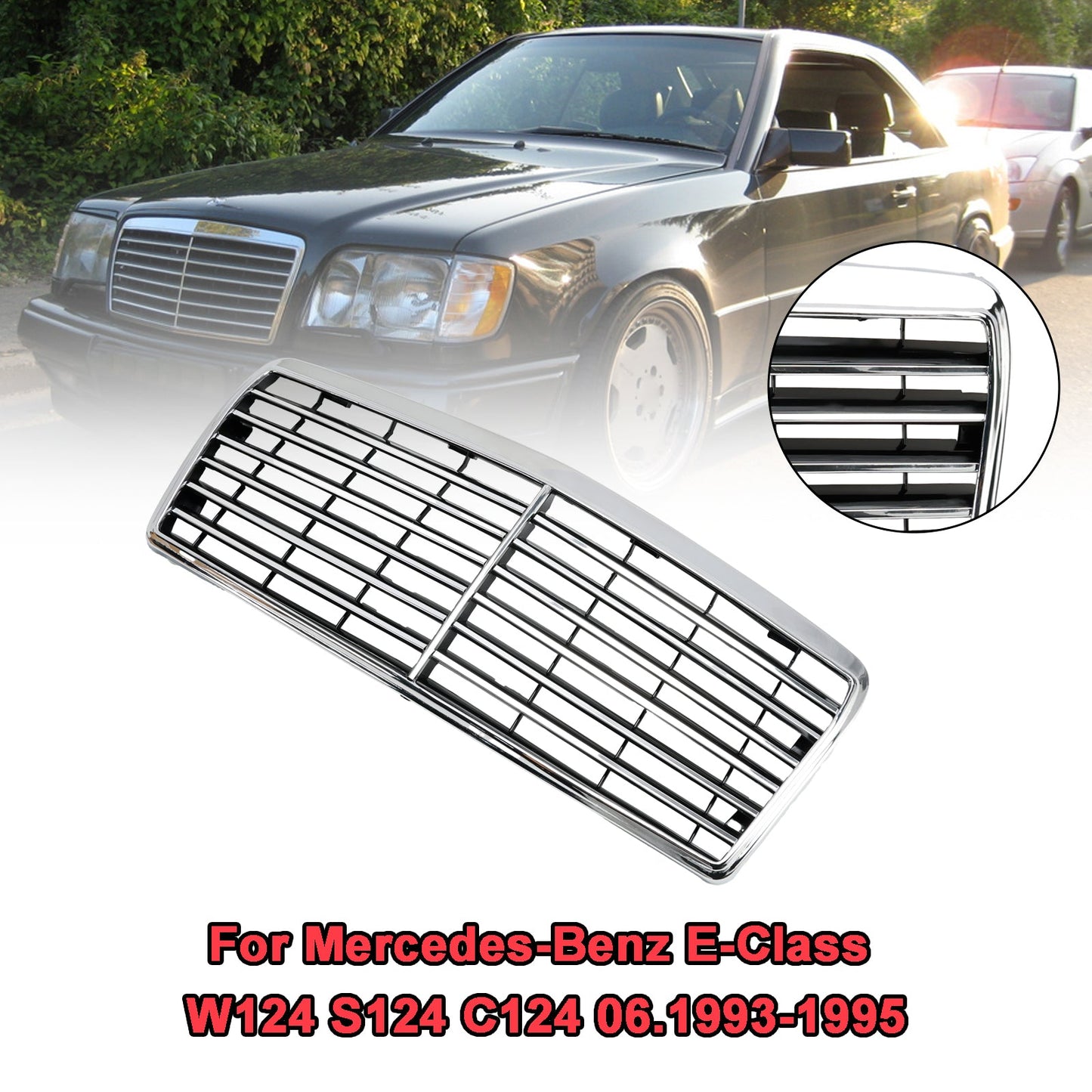 1993-1995 Mercedes-Benz E-Class W124 S124 C124 Front Bumper Grille Grill