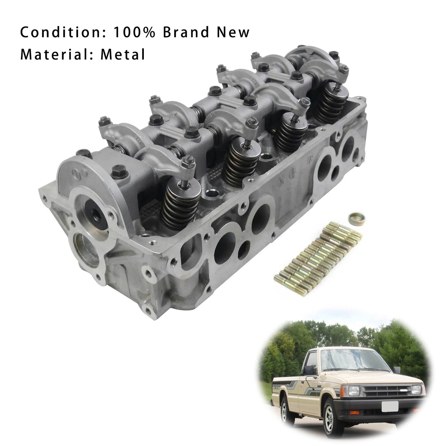 1987-1993 MAZDA B2200 2.2L 2184CC L4 SOHC Cylinder Head Mechanical Type F80210225A