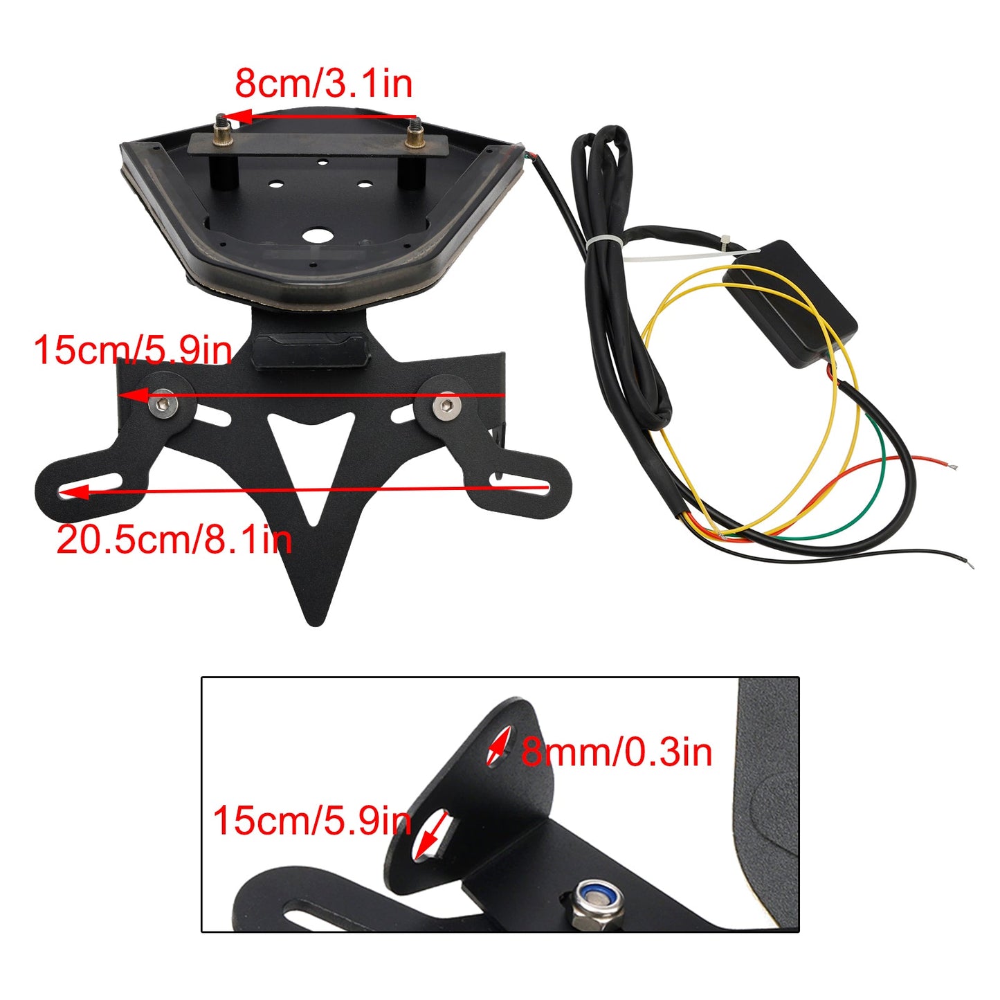 2021-2024 BMW S1000RR Aluminum Alloy License Plate Holder Bracket