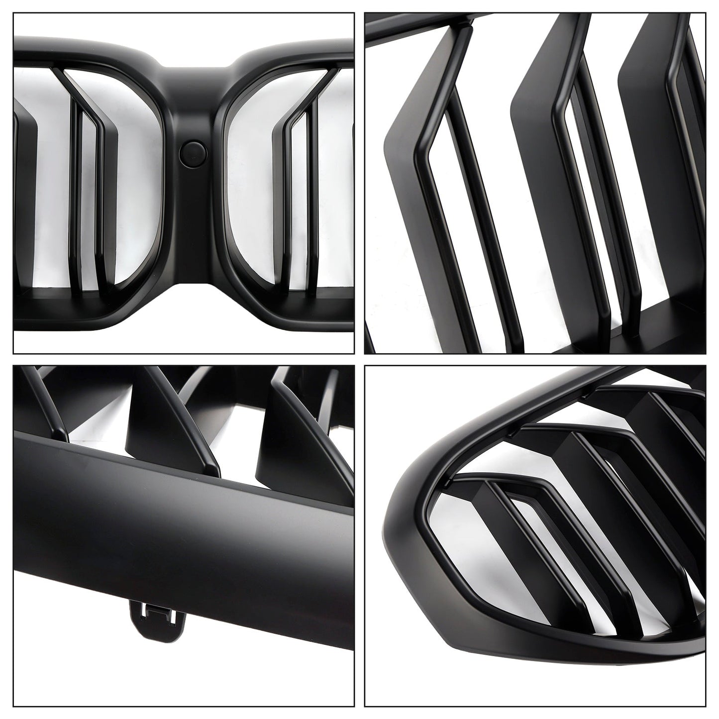 2021-2024 BMW G30 G31 LCI Matte Black Dual Slats Front Kidney Grille