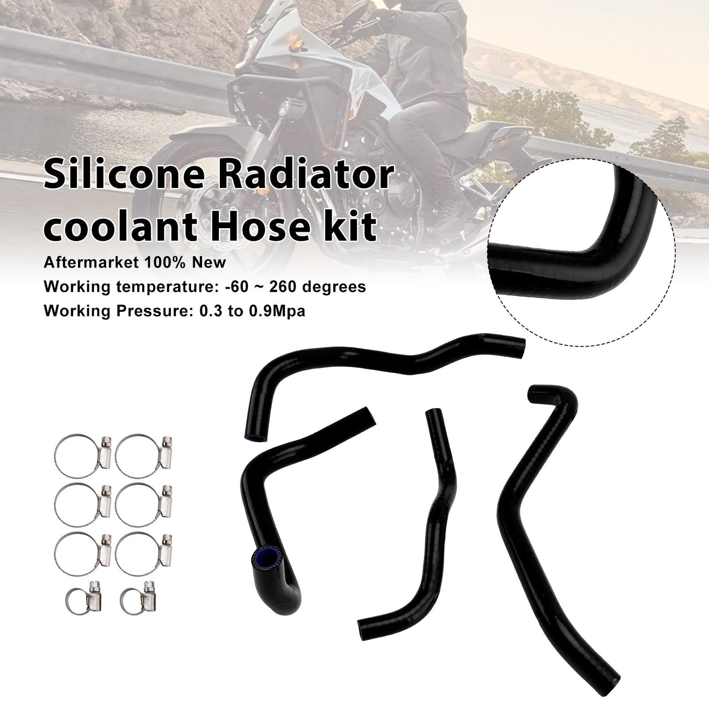 2024-2025 Honda NX400 NX500 Silicone Radiator coolant Hose