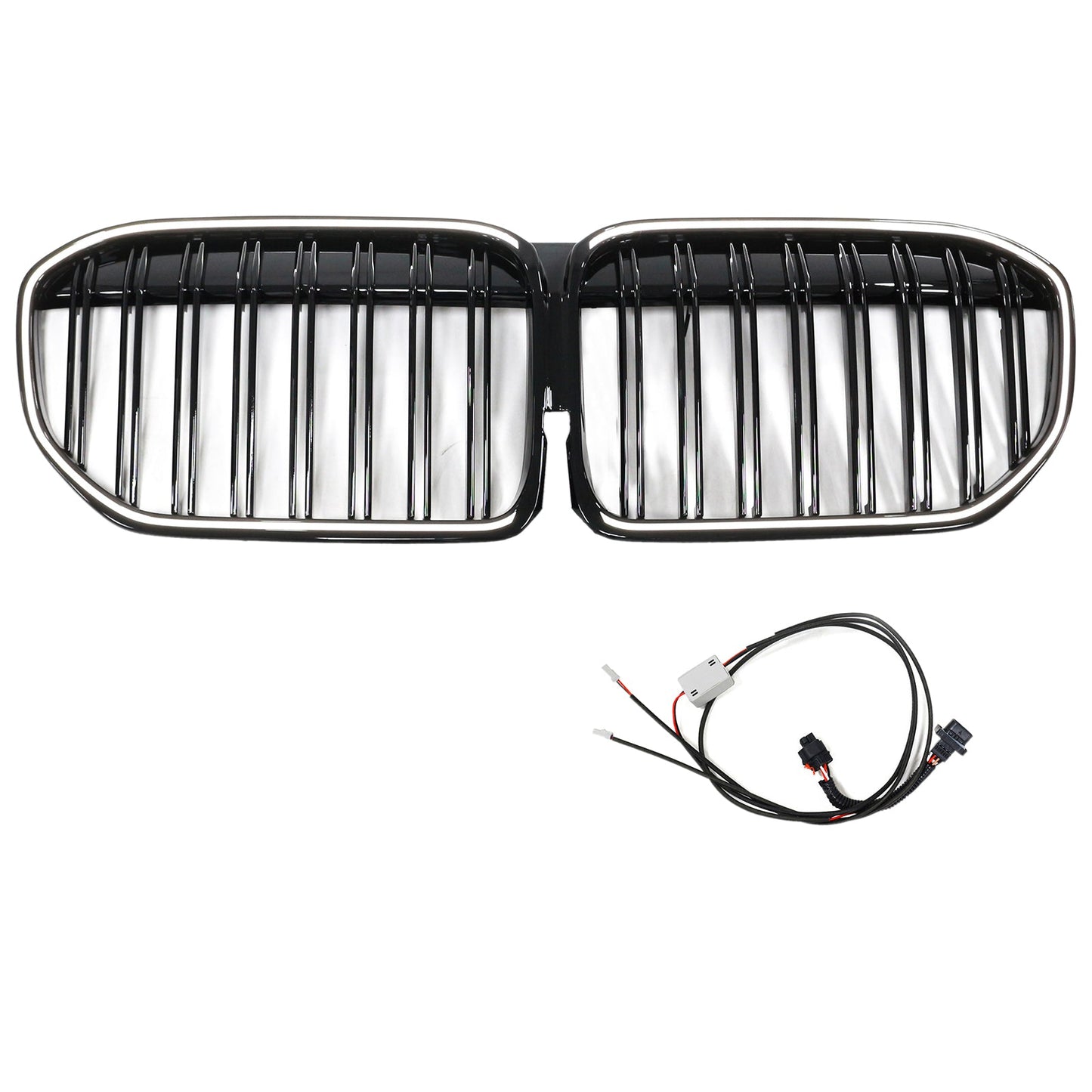 2019-2022 BMW 7 Series G11 G12 Double Slat Gloss Black Front Grill Grille