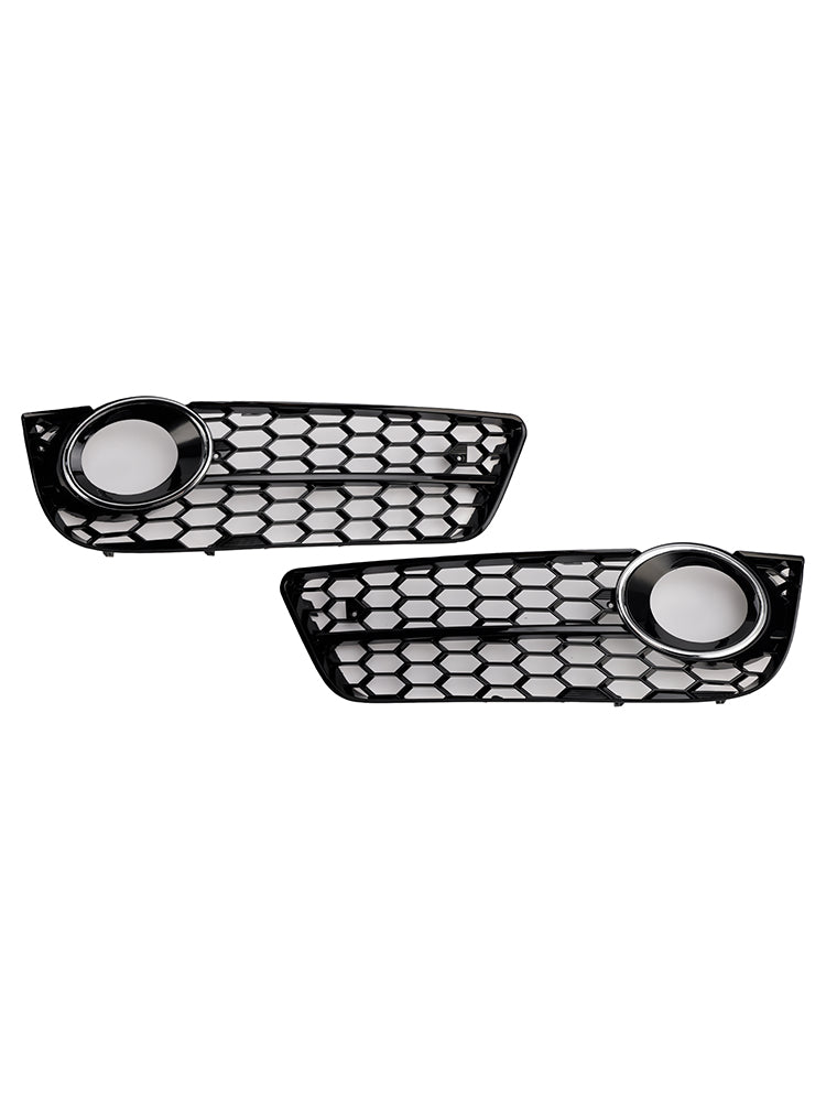 2007-2011 Audi A5 2PCS Honeycomb Front Fog Lamp Cover Grille Grill 1522024