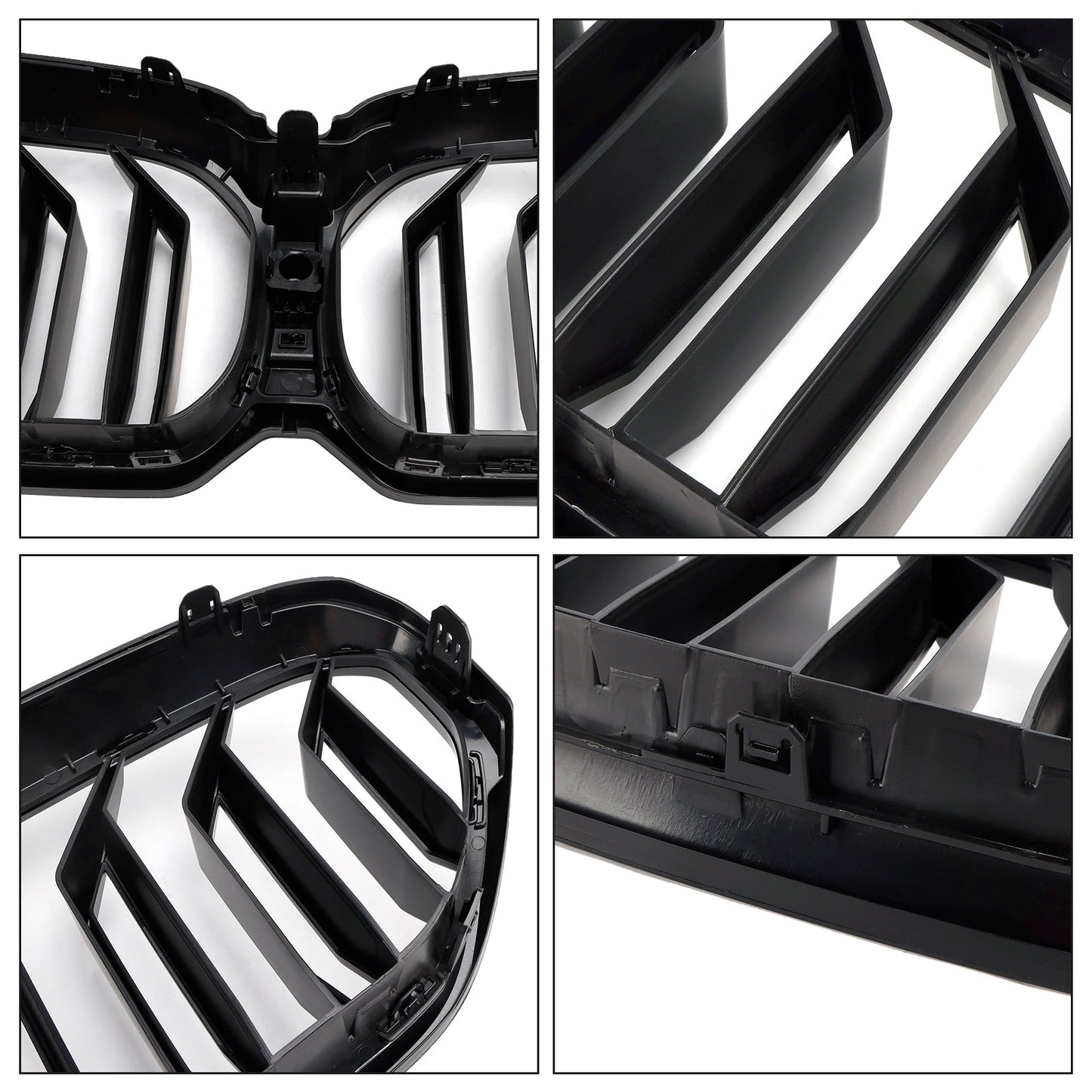 2021-2024 BMW G30 G31 LCI Matte Black Dual Slats Front Kidney Grille