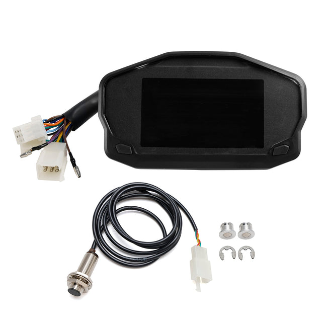 Backlight Lcd Rpm Digital Display Odometer Speedometer Universal For Motorcycle