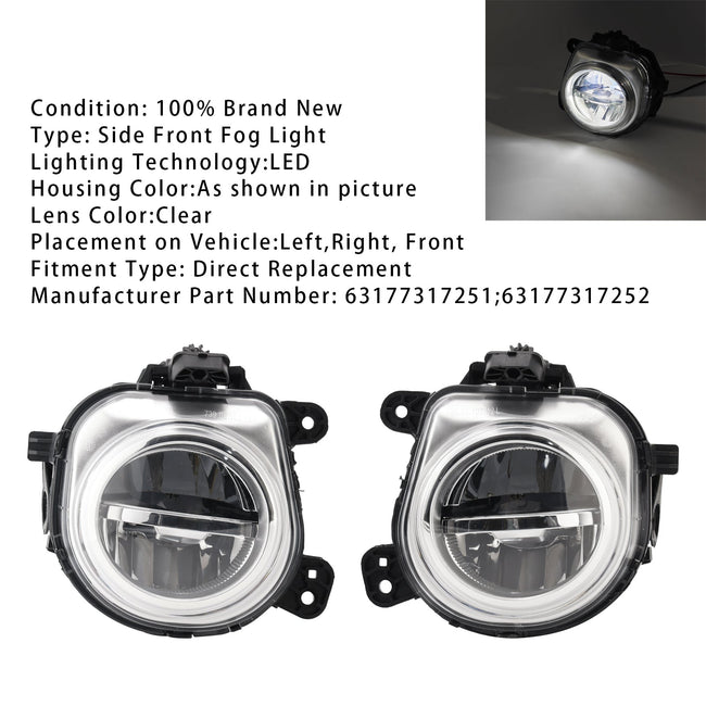 Pair LED Front Fog Lights For BMW X3 F25 X4 F26 X5 F15 X6 F16 63177317252