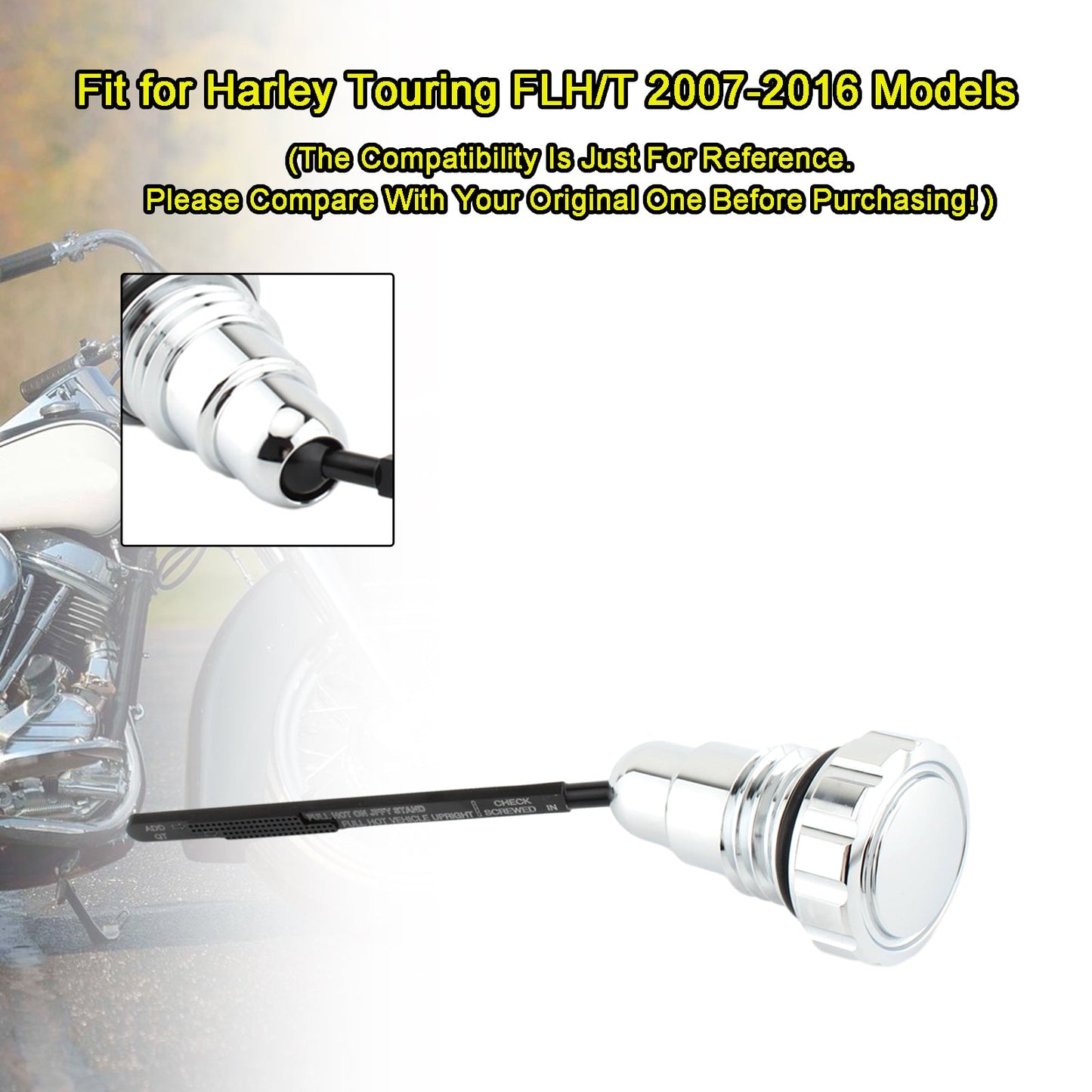 2007-2016 Harley Touring FLH/T Models Oil Dipstick Tank Cap Plug For Touring FLH/T