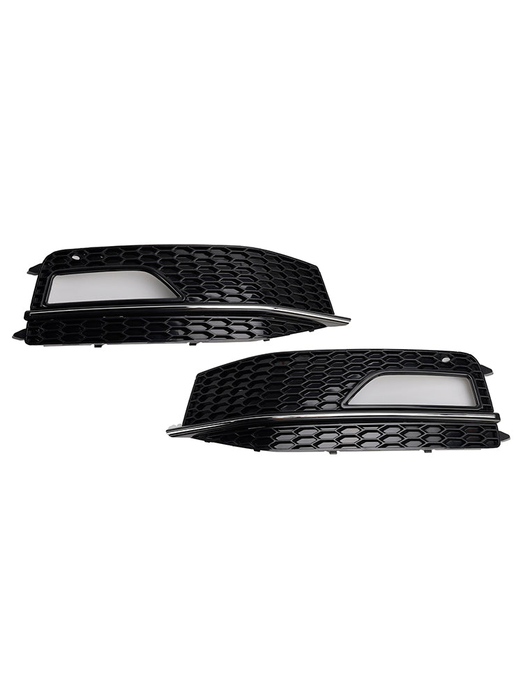 2013-2015 Audi A4 S-line S4 2PCS Bumper Fog Light Lamp Cover Grill Grille 8K0 807 682M