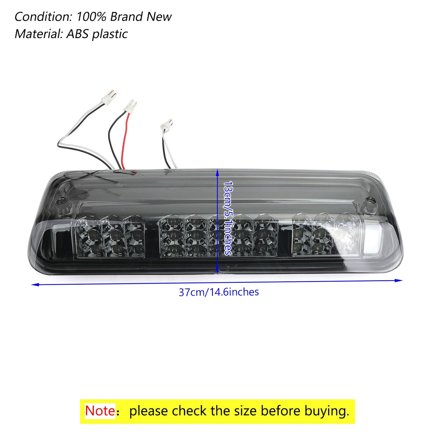 Black Rear Brake Light High Mount Stop Light For Ford Explorer Sport 07-10