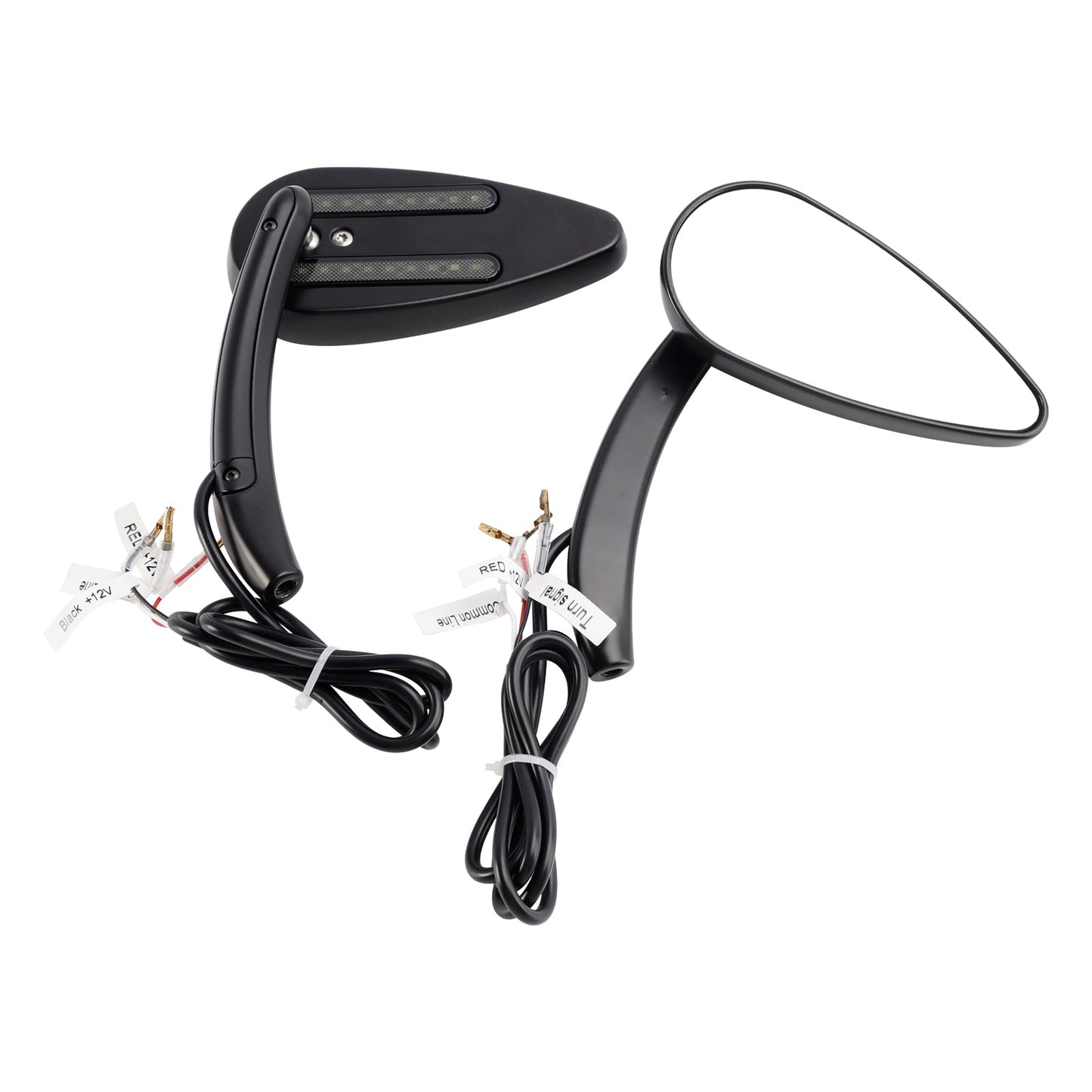 1990-2021 Sportster 883 1200 Black Custom Dynamics LED Turn Signal Mirrors