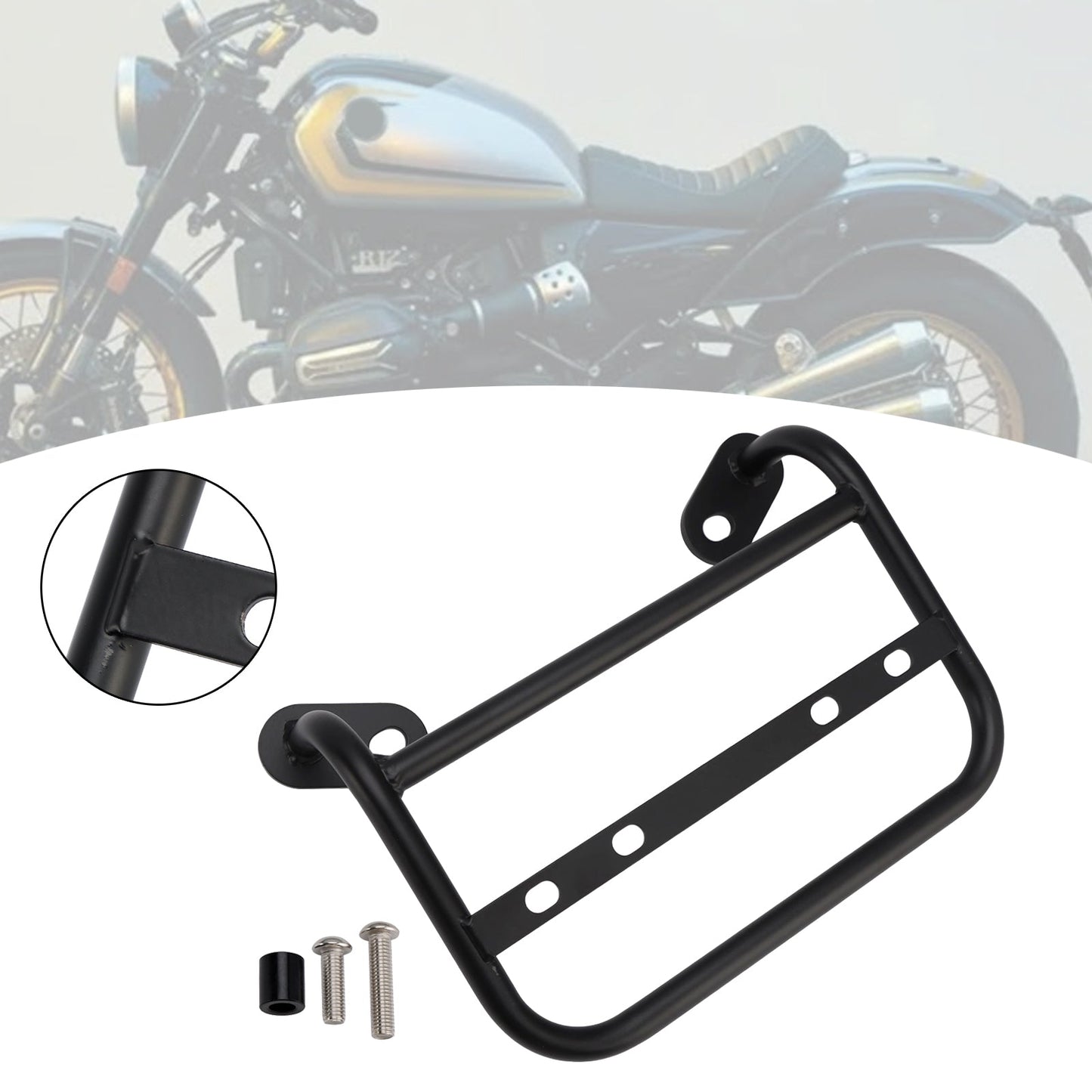 2024-2025 BMW R12 Saddlebag Support Mounting Bracket Racks Black Steel Left+ Right