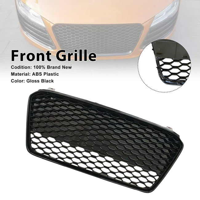 Gloss Black Front Henycomb Bumper Grille Grill Fit Audi R8 2013-2015