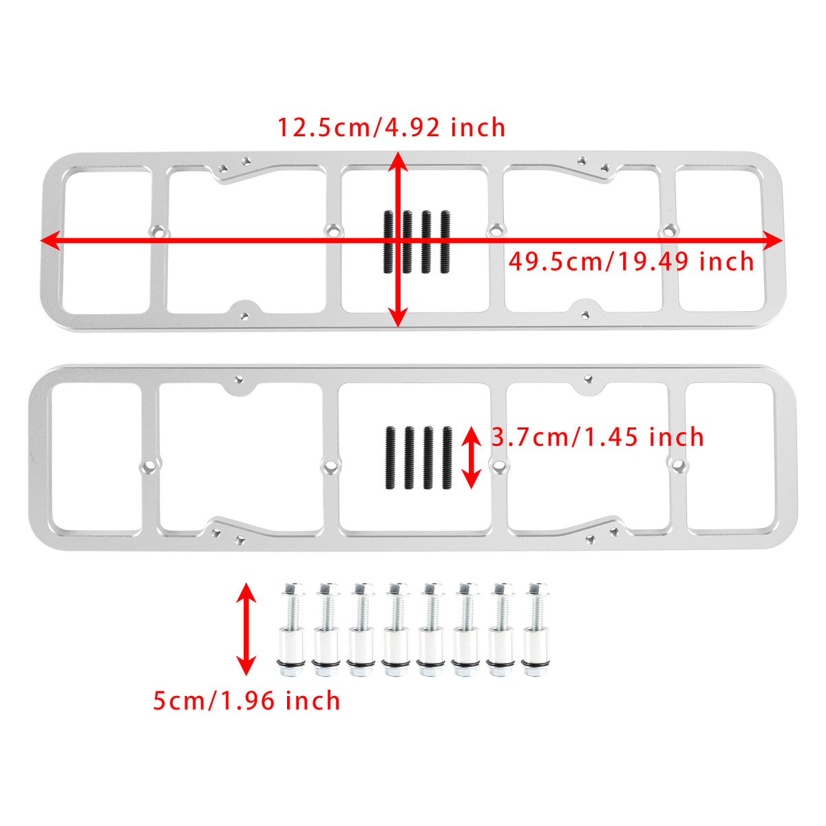 Valve Cover Plate 350 327 Head Perimeter Bolt Cover 55-86 to Center Bolt 87-02