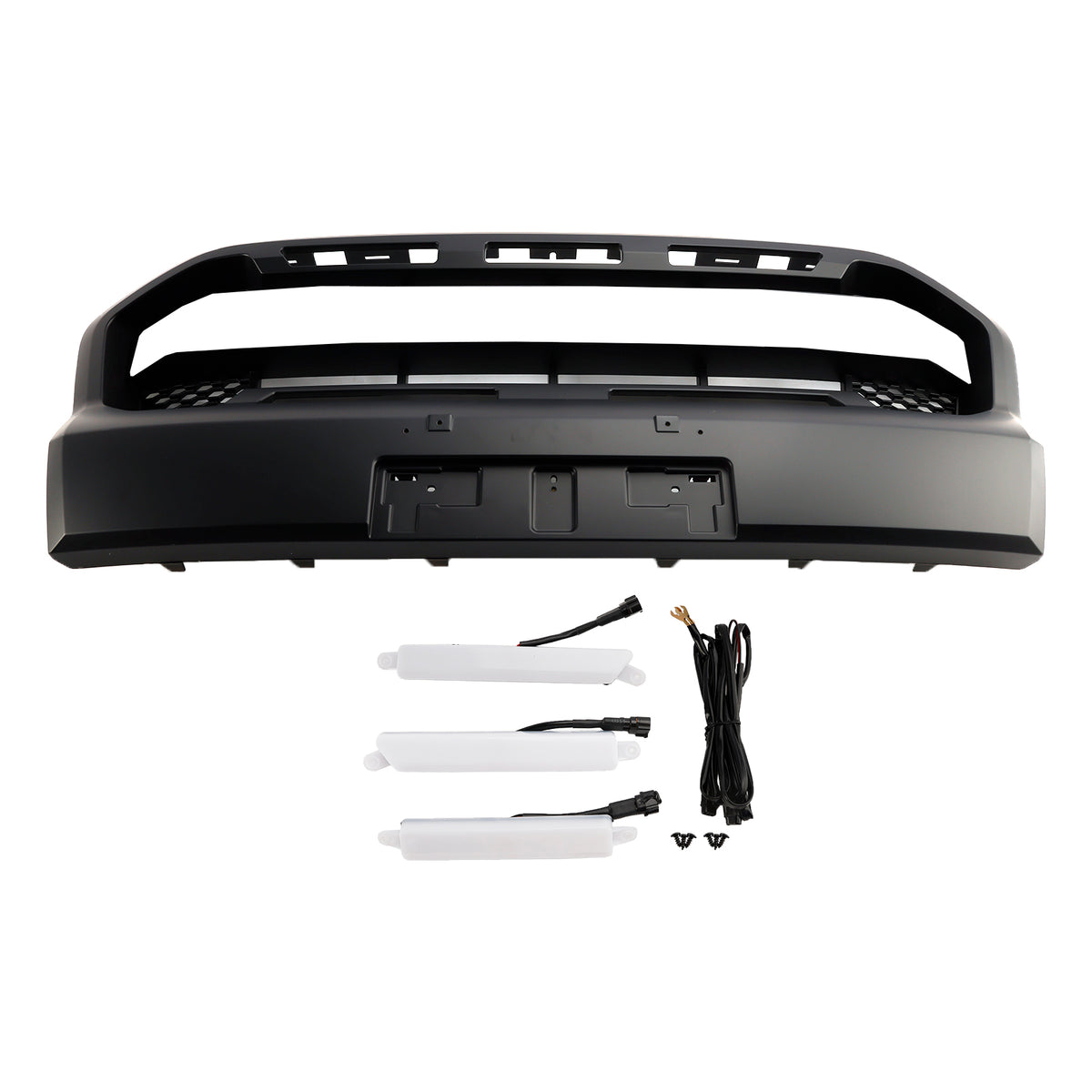 2019-2023 Ford Ranger  T8 W/LED Matt Black Ranger Raptor Style Front Bumper Grille