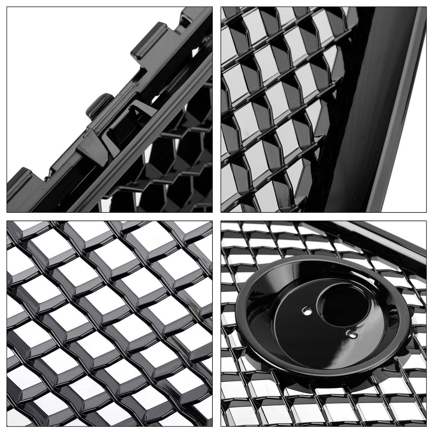 2008-2011 Jaguar XF XF-R Style Front Bumper Grill Grille Gloss Black