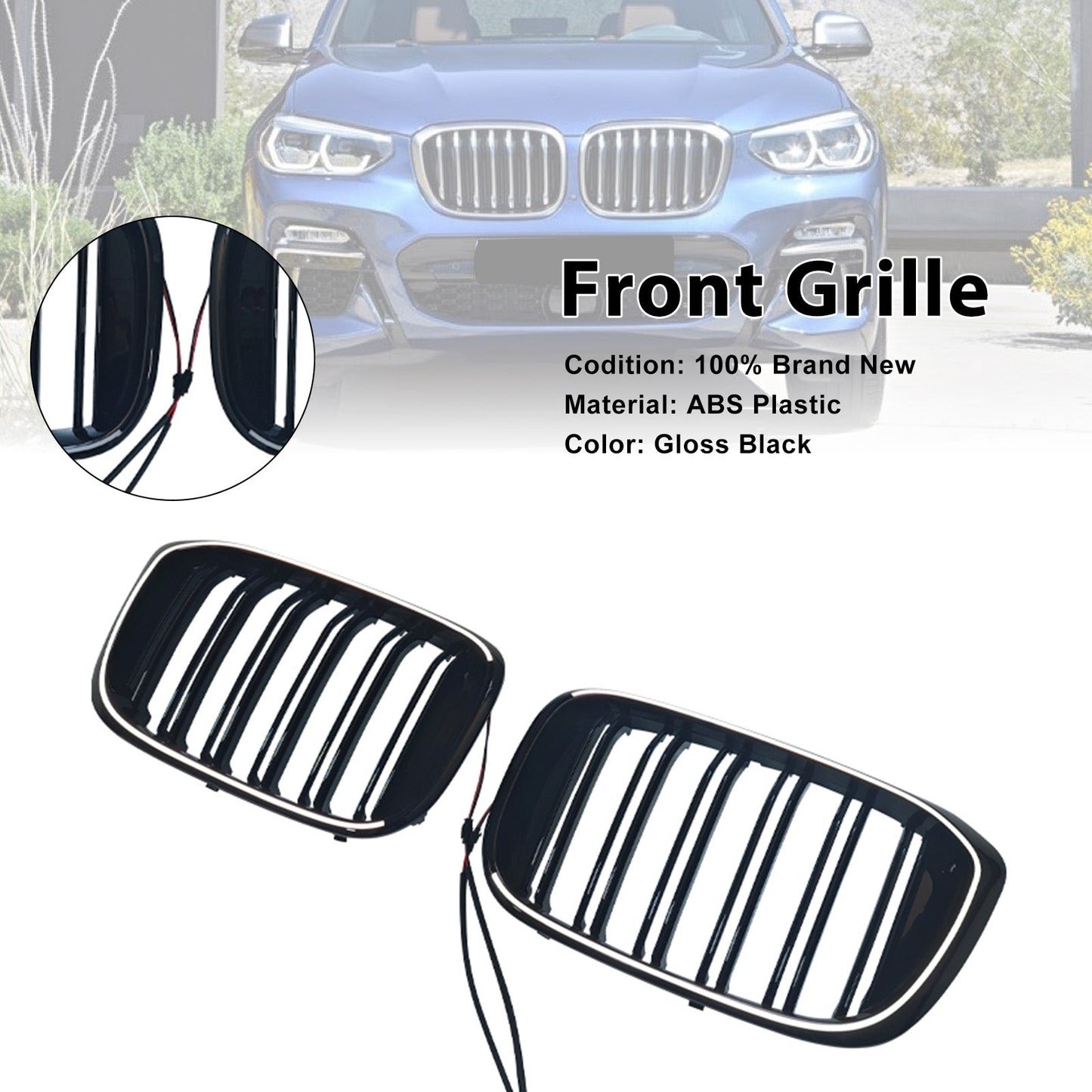 2018-2021 For BMW X3 X3M G01 G08 Pre-Facelift Front Kidney Mesh Grille Grill 51138469959