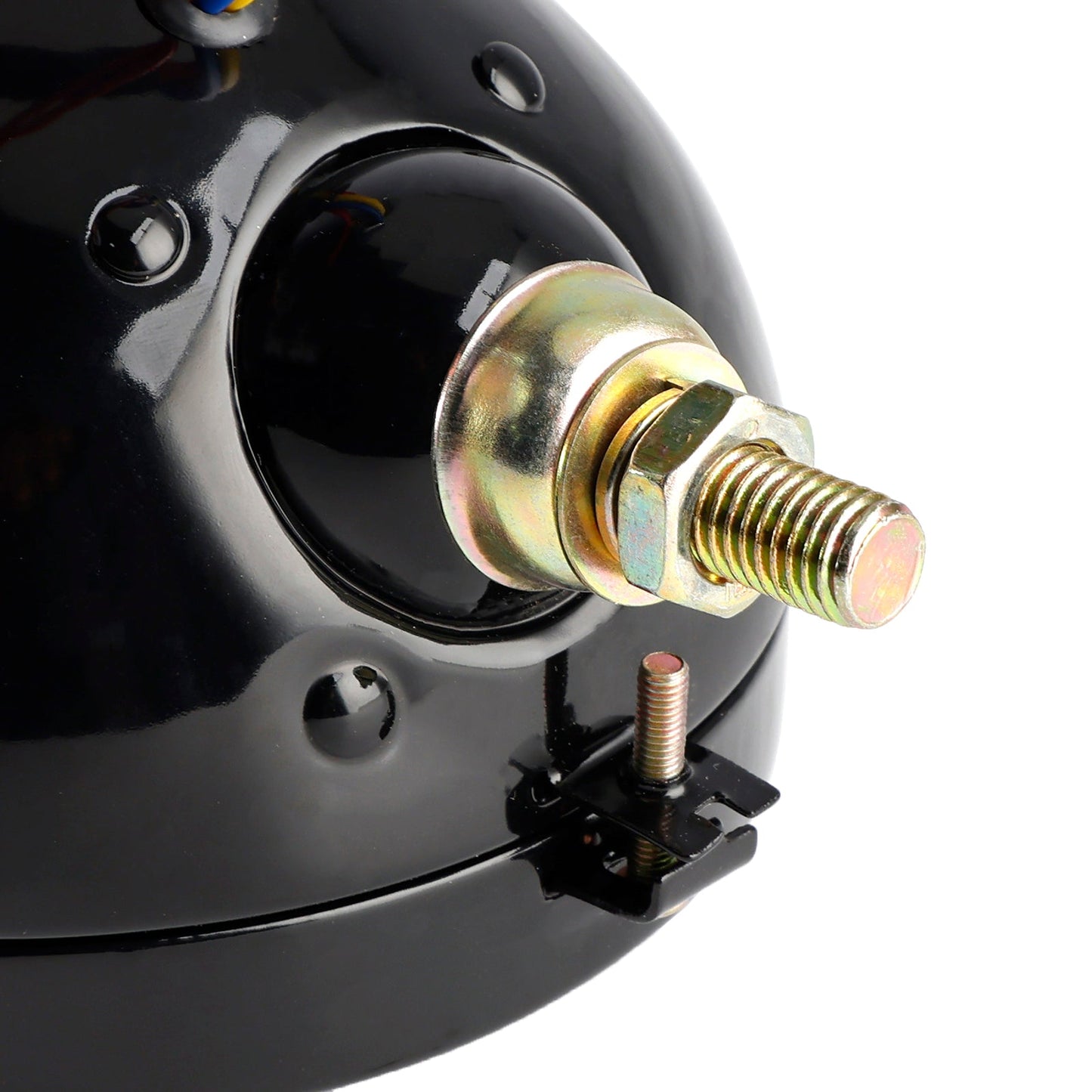 9-Bulbs Beam Headlight Fog Lamp Custom 5.75" Black For Racer Bobber Chopper