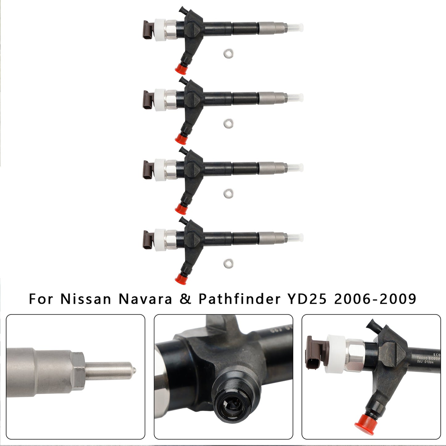 2006-2009 Nissan Navara & Pathfinder YD25 4PCS Fuel Injector 16600-EB70A 095000-6250