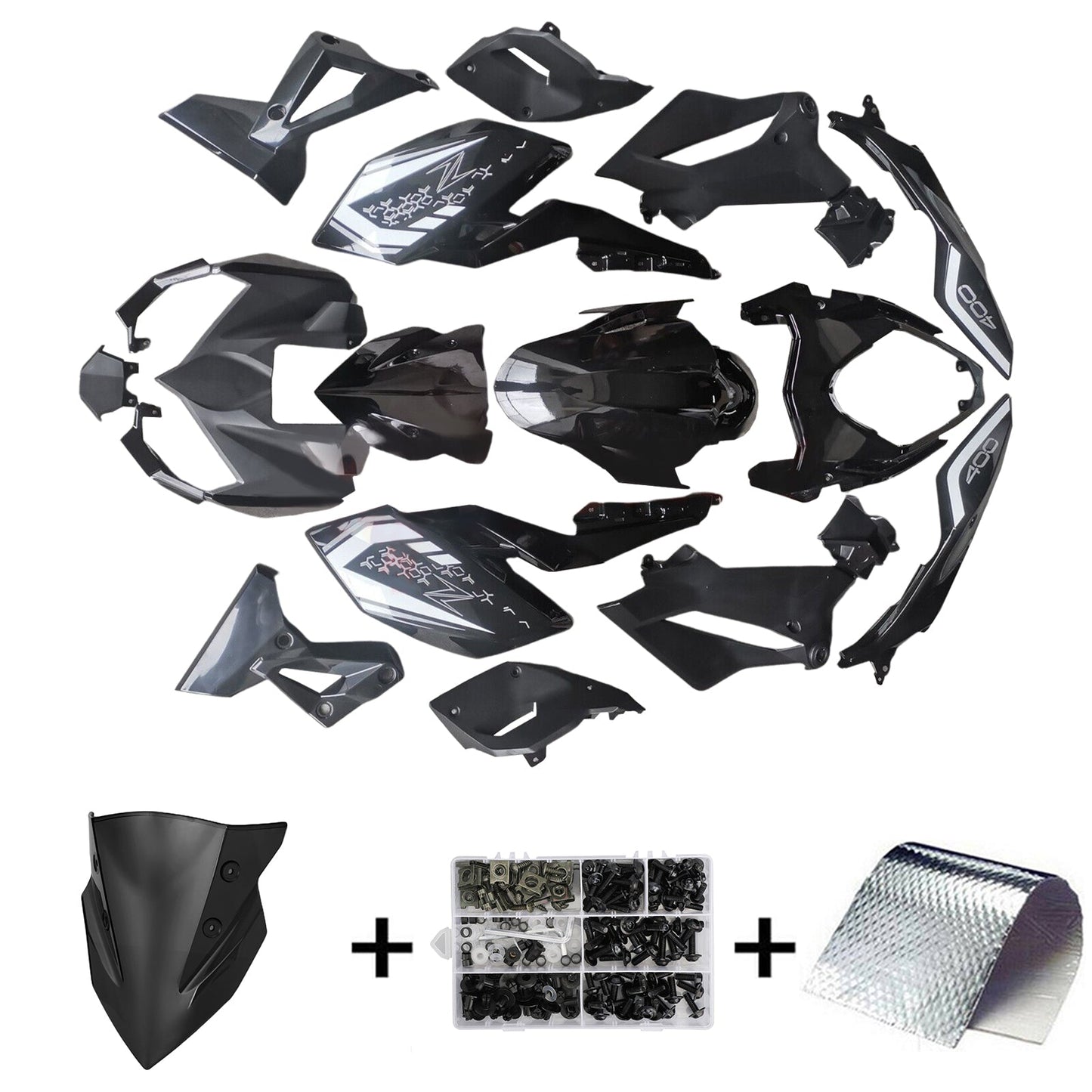 2018-2024 Kawasaki Z400 Injection Fairing Kit Bodywork Plastic ABS