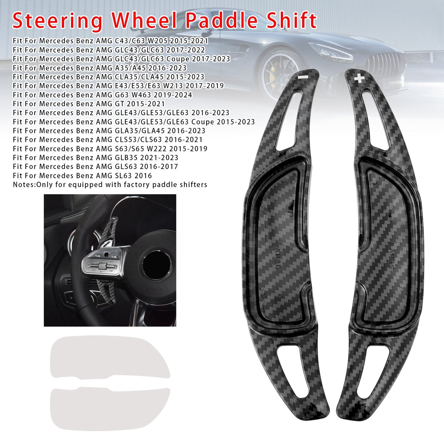 Steering Wheel Paddle Shifter Extension For Mercedes Benz AMG