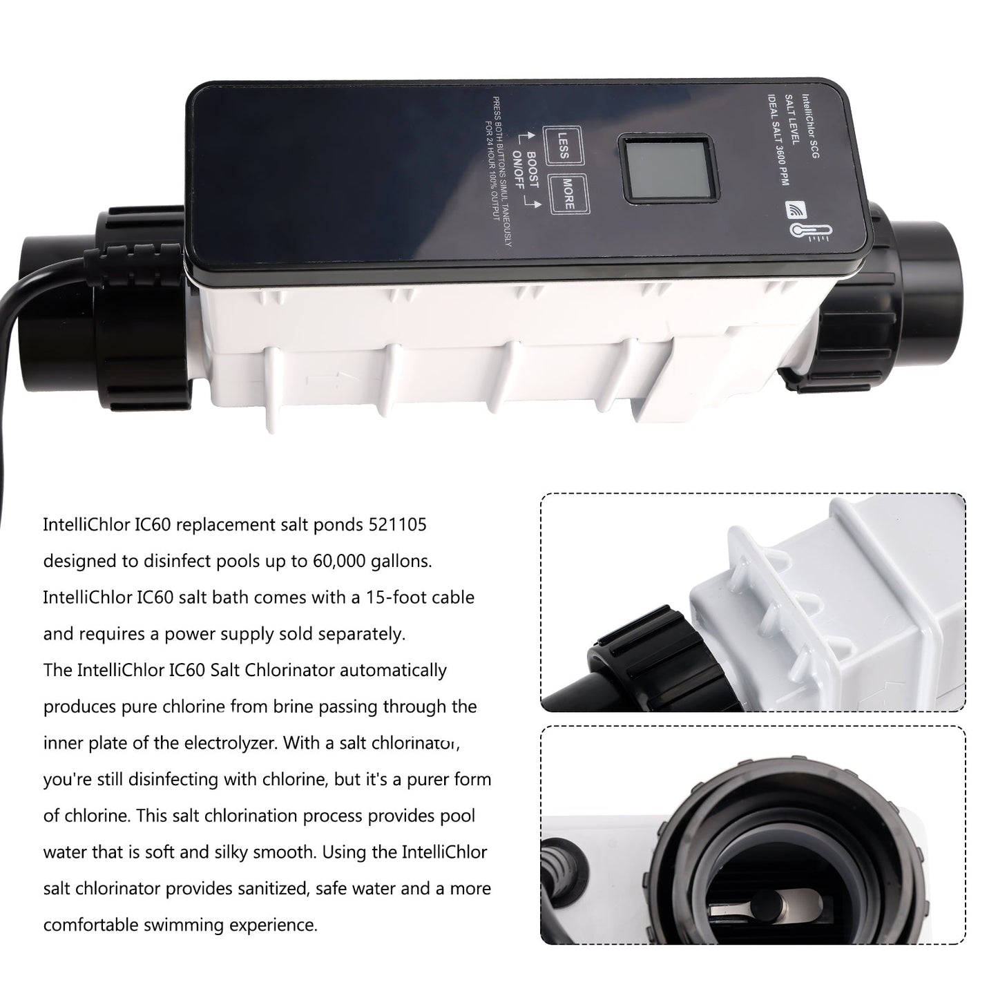 EC-521105 IC60 Salt Cell Chlorine Generator Replacement Salt Cell Systems