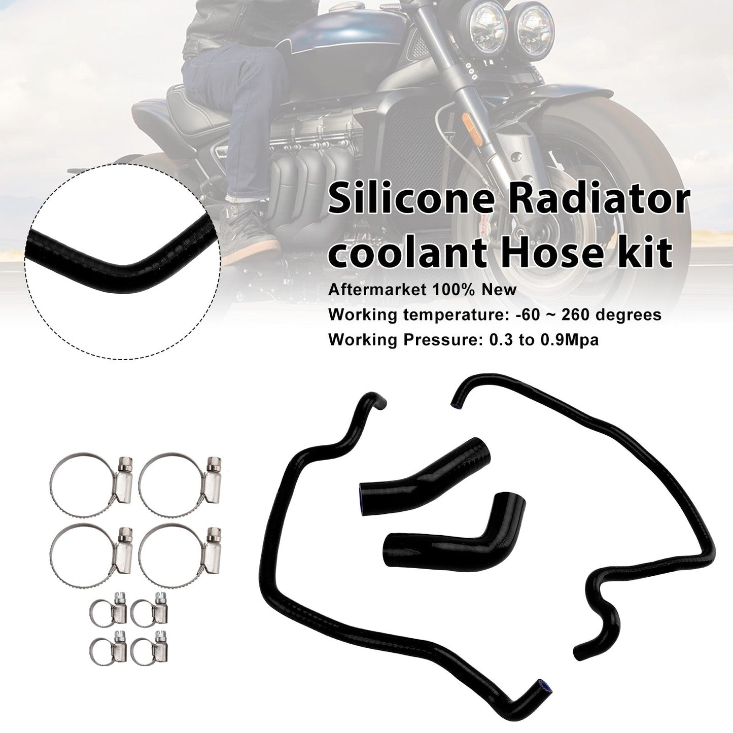 2019-2024 Rocket 3 Silicone Radiator coolant Hose kit