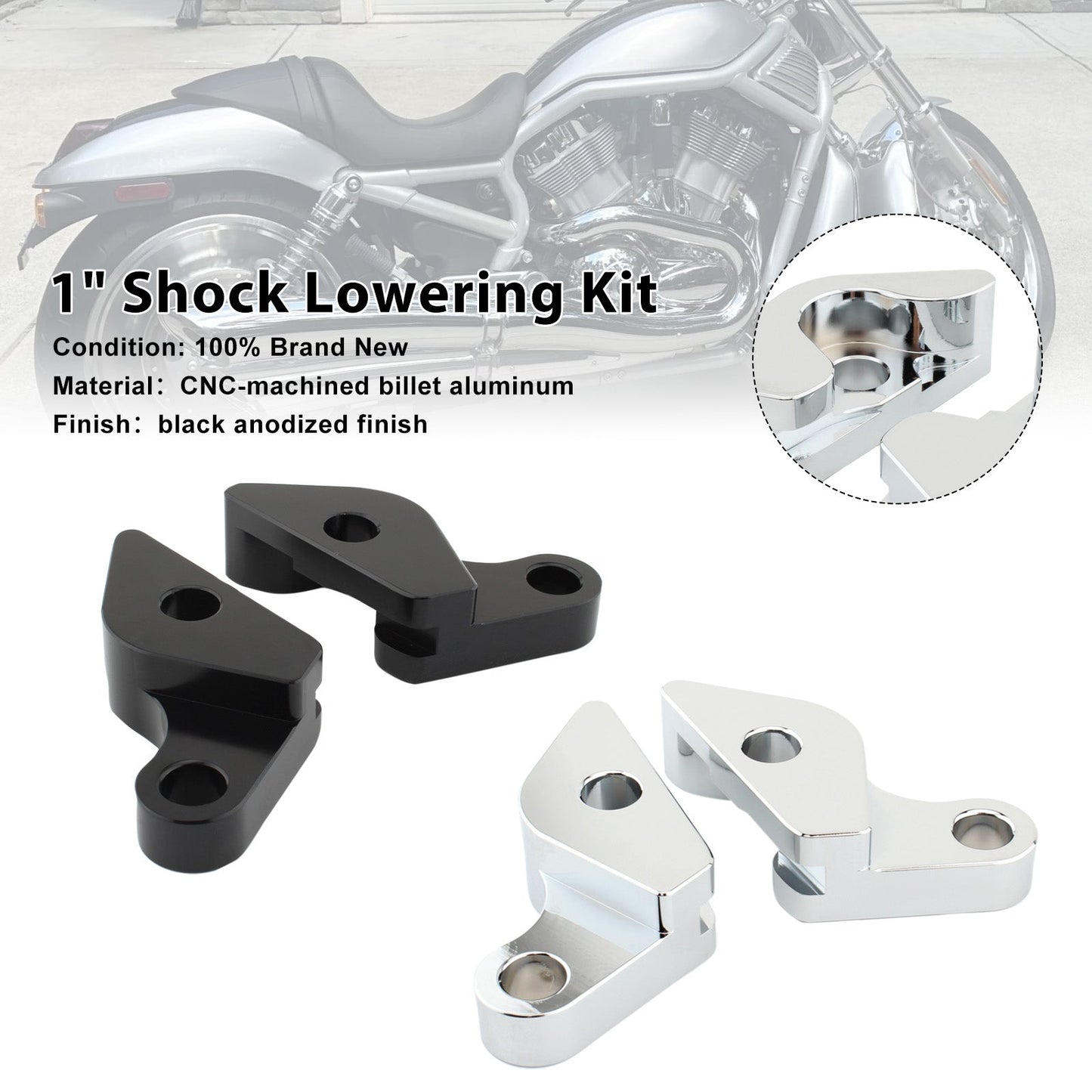 2007-2017HARLEY VRSC V-ROD 1" Shock Lowering Kit