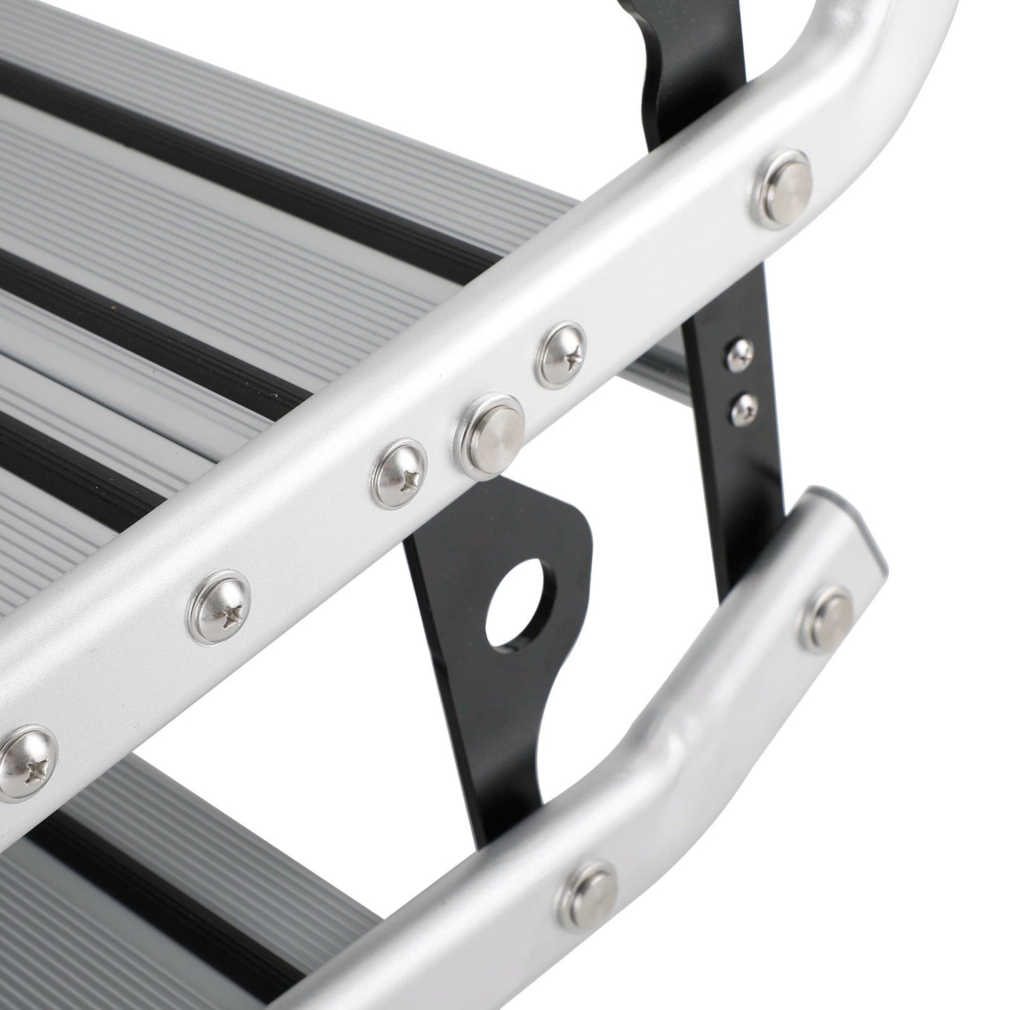 Folding Aluminium Caravan Step Manual Double Pull Out Drop Down For Motorhome RV Campervan