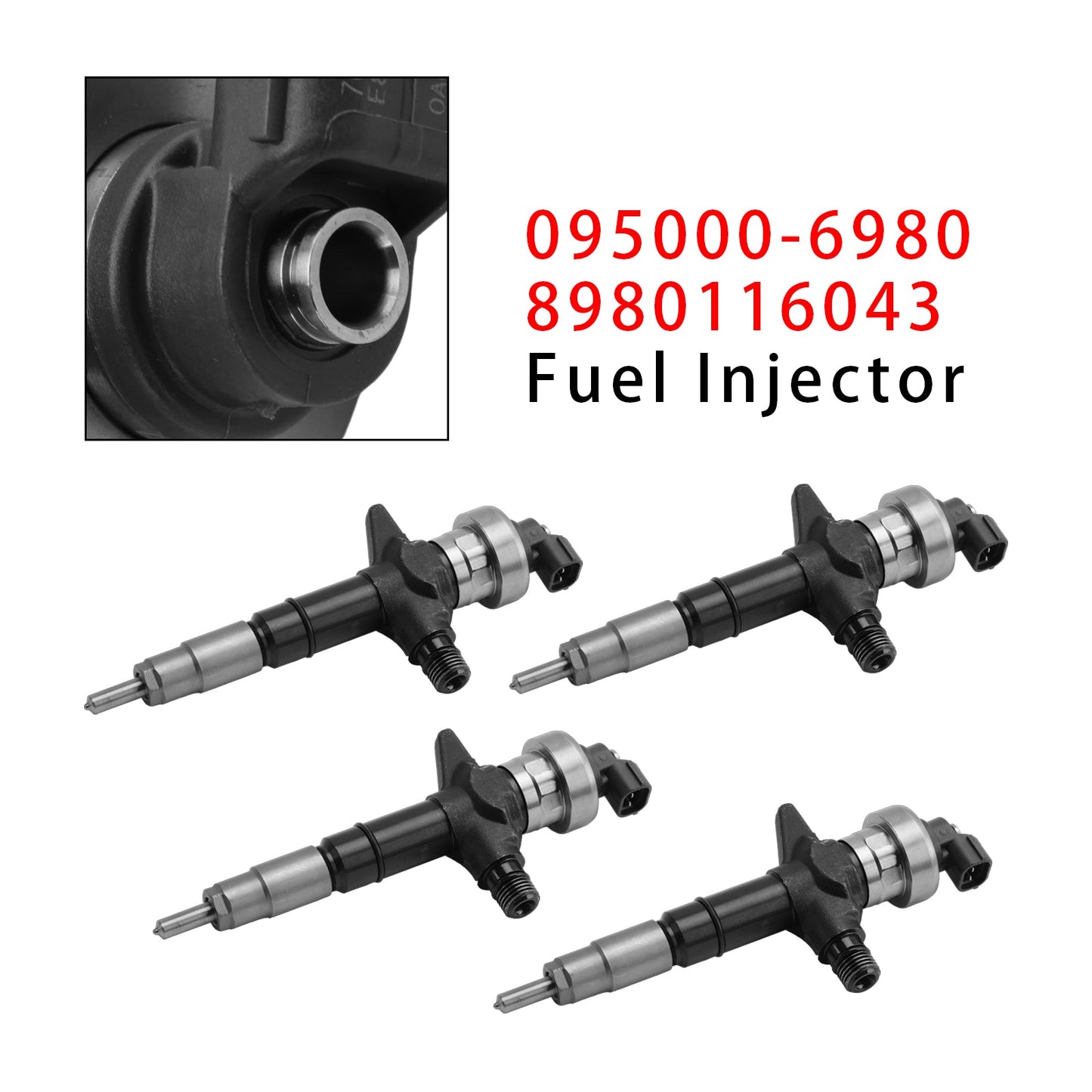 2007-2008 For Holden Rodeo 4JJ1 3.0L Engine 4PCS Fuel Injector 8980116040