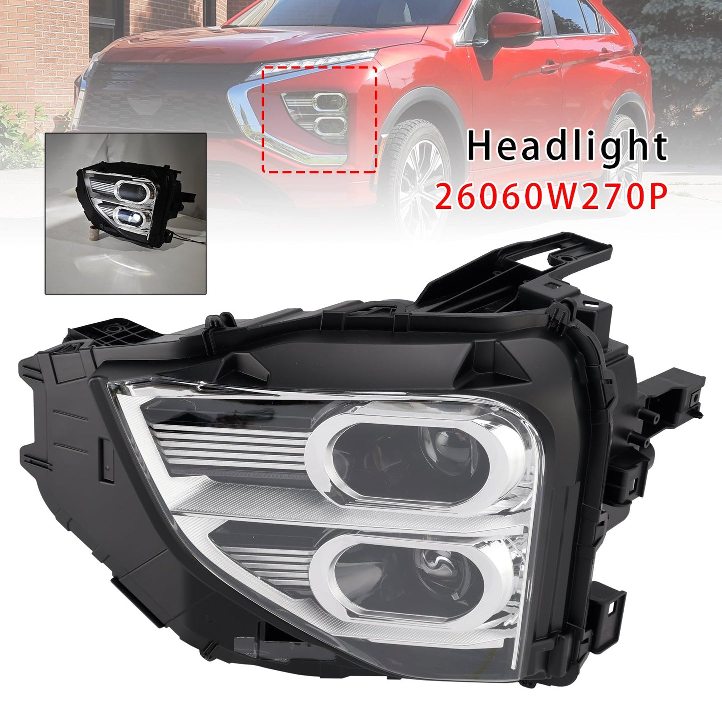 2022-2025 Mitsubishi Eclipse Cross Front Left LED Headlight 26060W270P