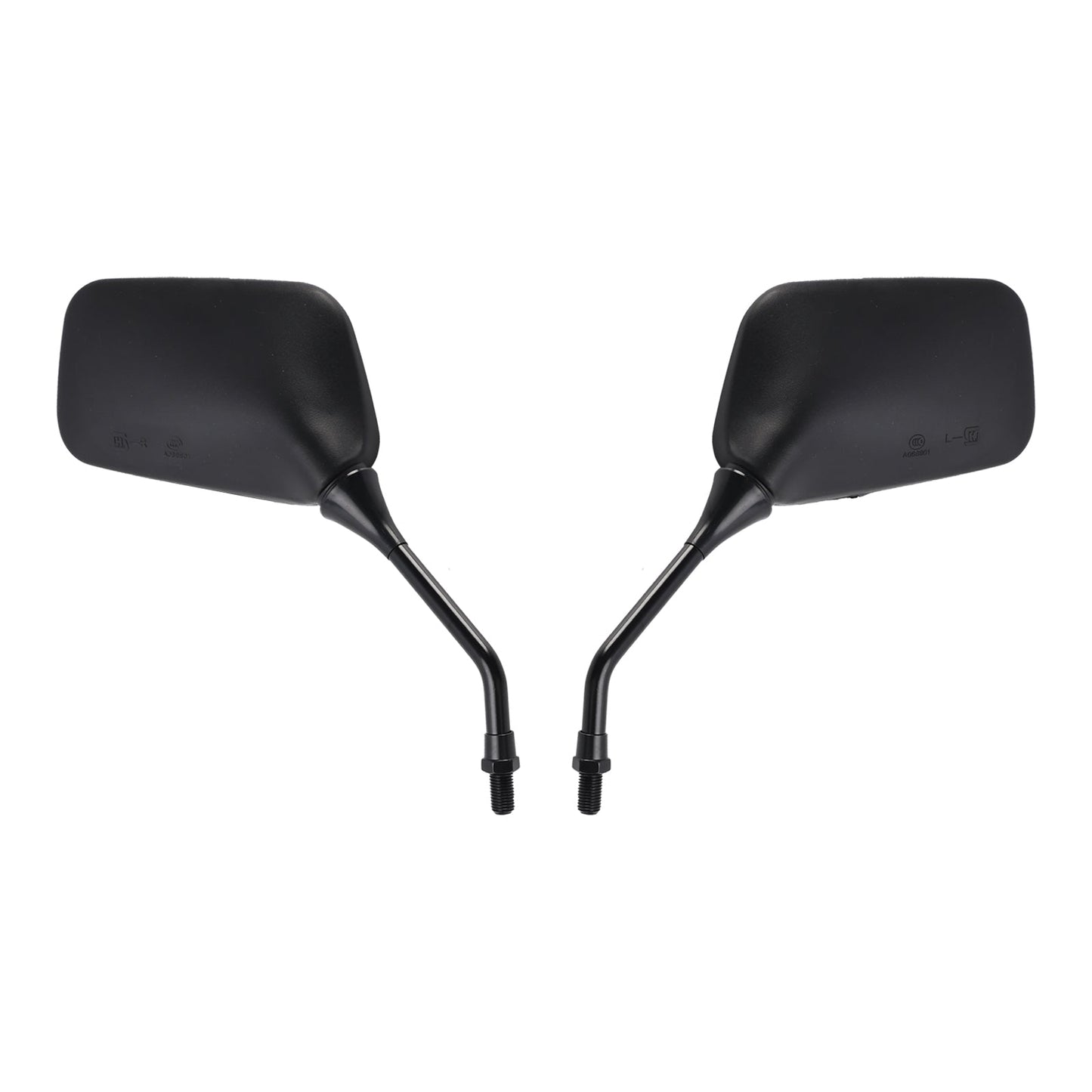 Pair Black Mirrors M10 Rearview Mirrors For Kawasaki KLR250 KLR600 KLR650